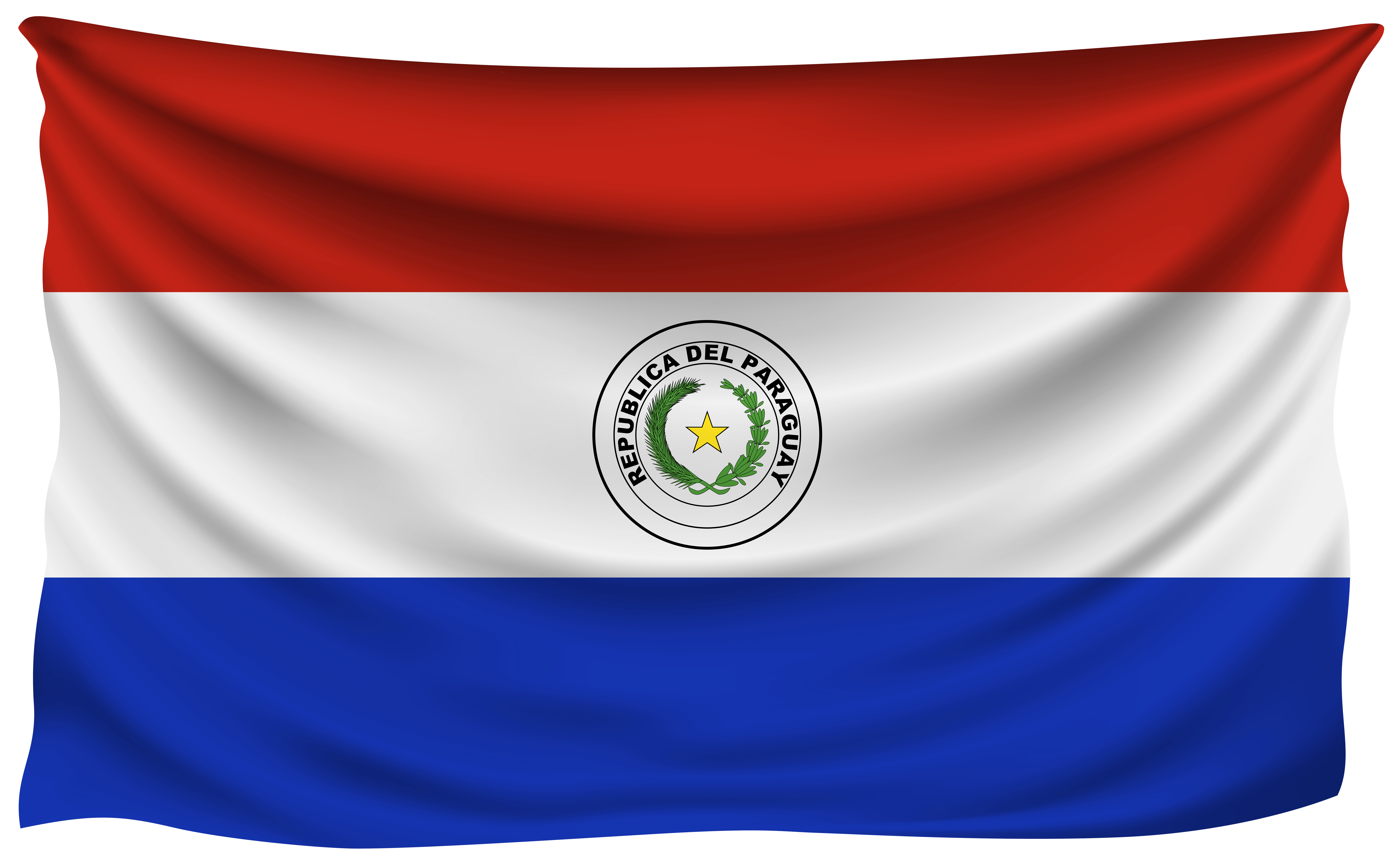 Paraguay Wrinkled Flag Quality Image