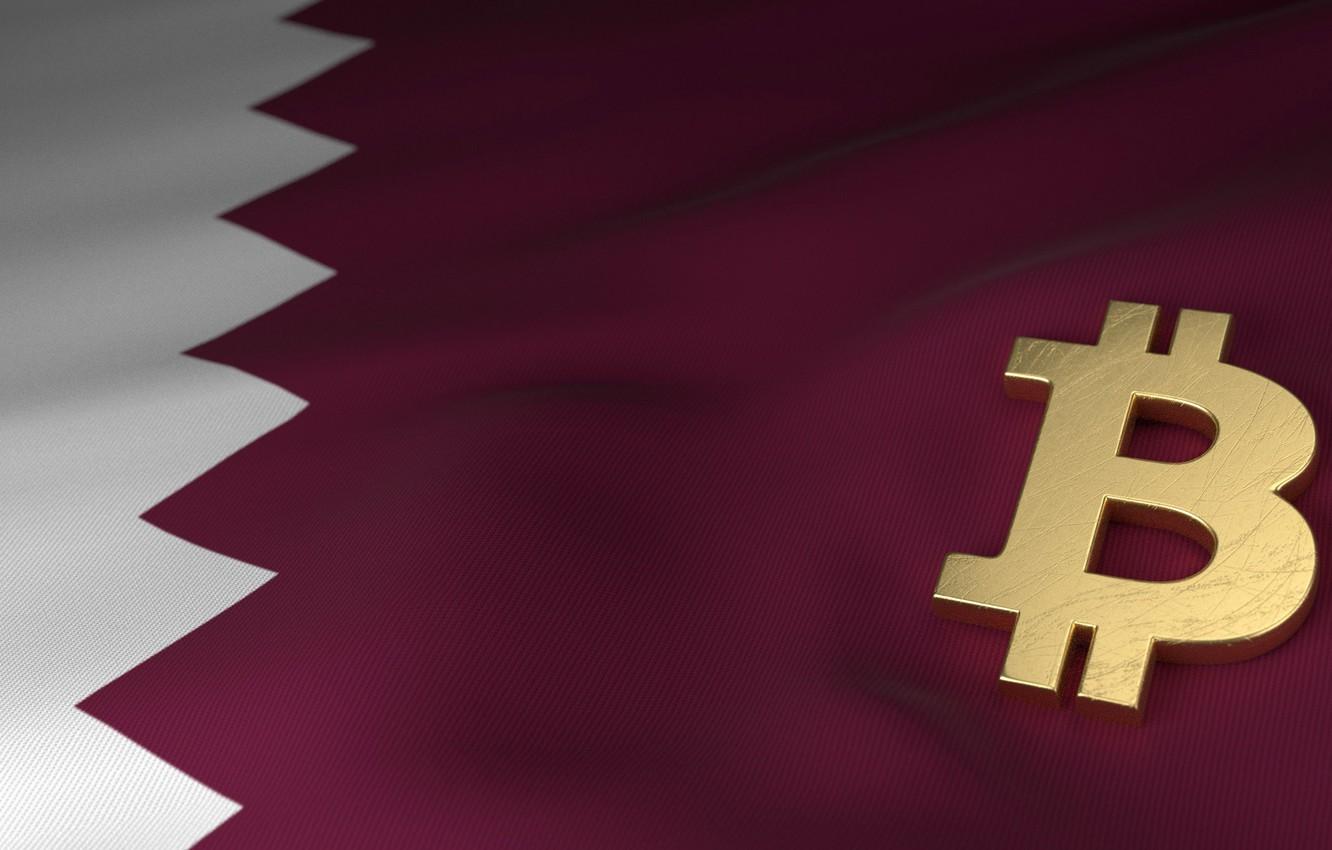 Wallpaper blur, flag, flag, qatar, bitcoin, bitcoin, btc, Qatar