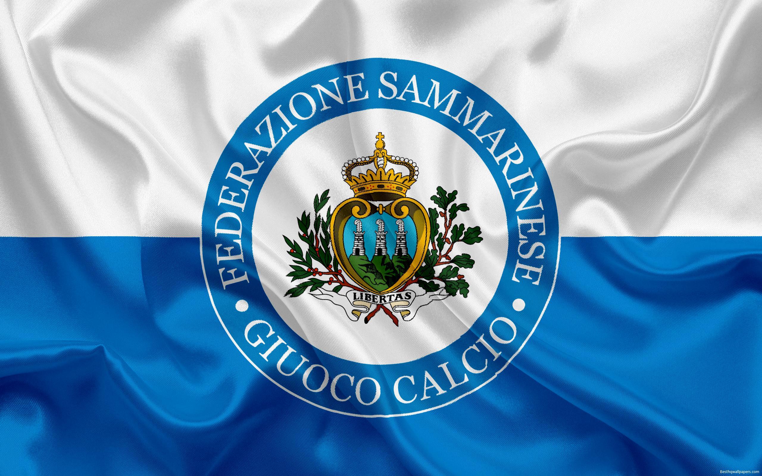 Download wallpaper San Marino national football team, emblem, logo