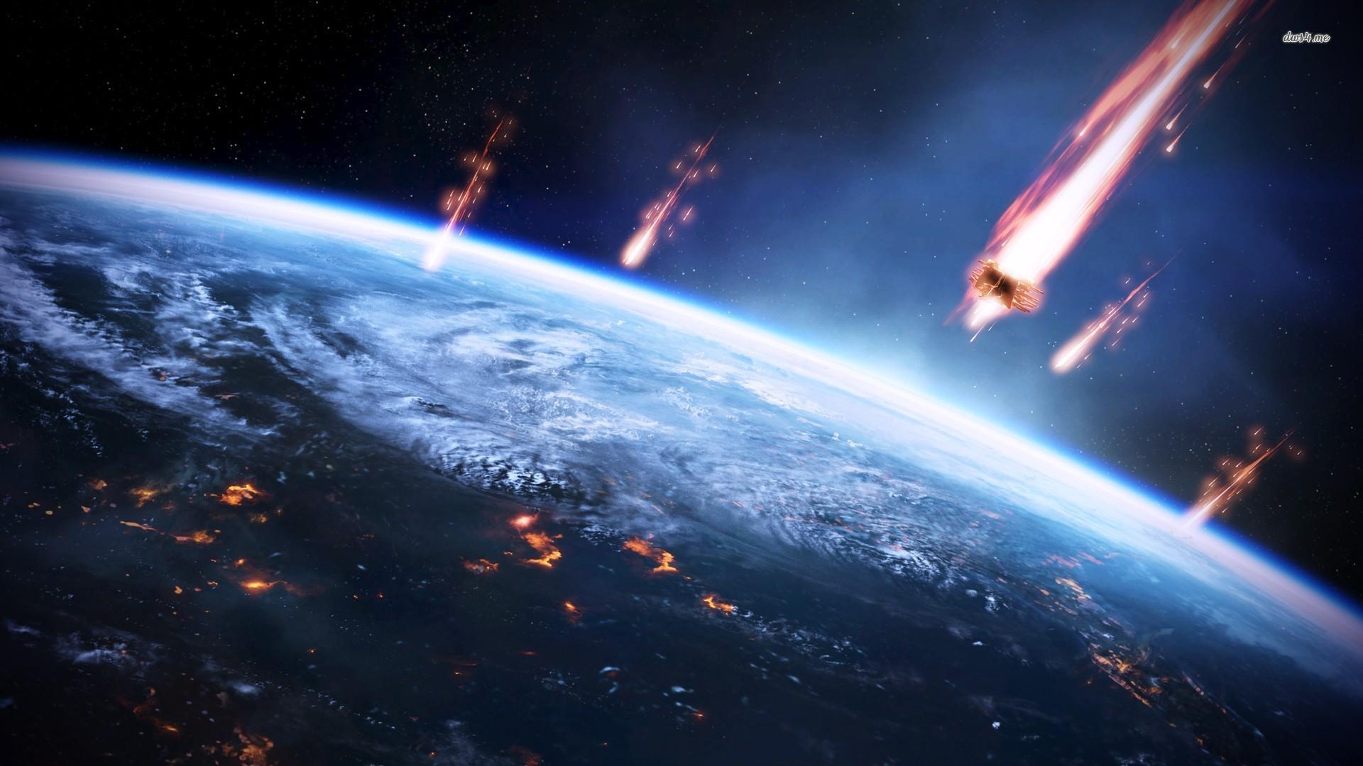 Meteorite crashes into Earth wallpaper wallpaper