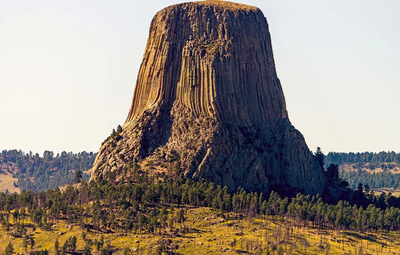Wallpaper Wyoming, USA, monument, Devils Tower, natural monument
