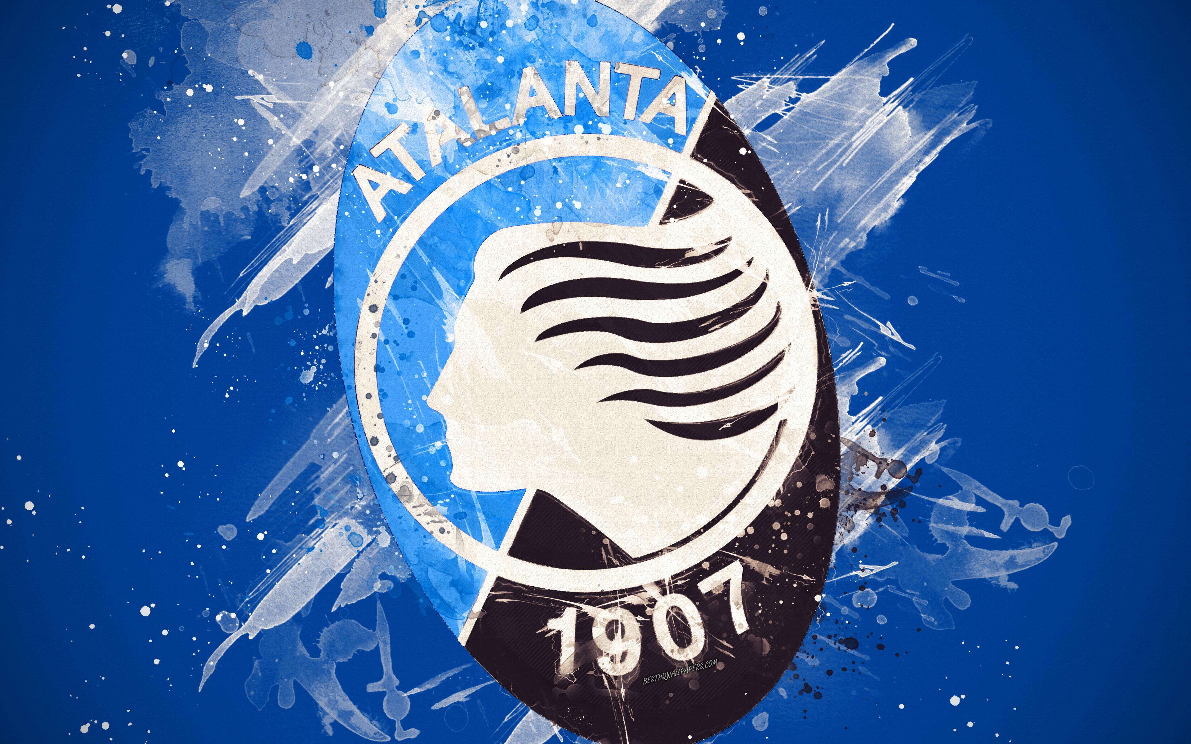 Download wallpaper Atalanta BC, 4k, paint art, creative, Italian