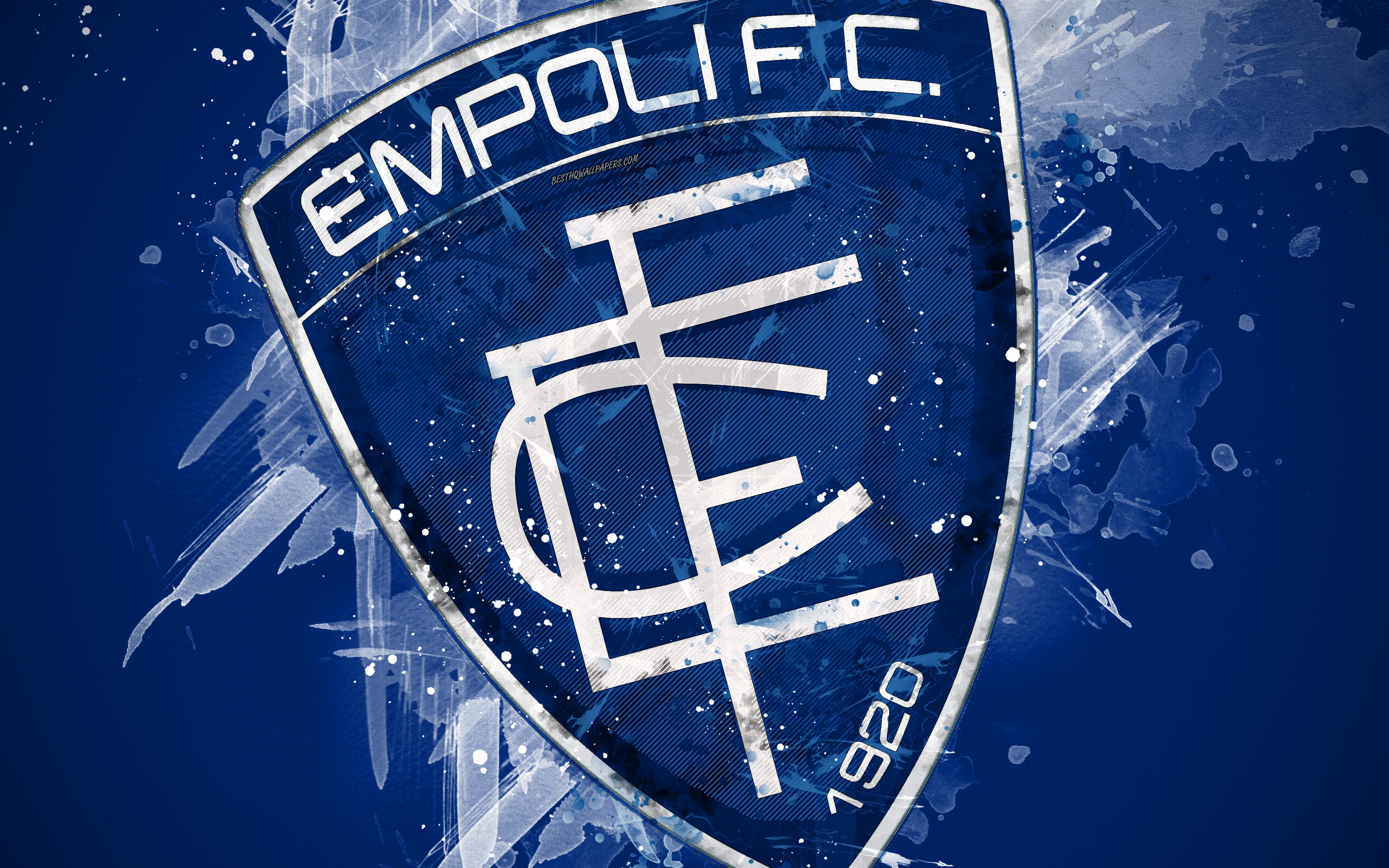 Download wallpaper Empoli FC, 4k, paint art, creative, Italian