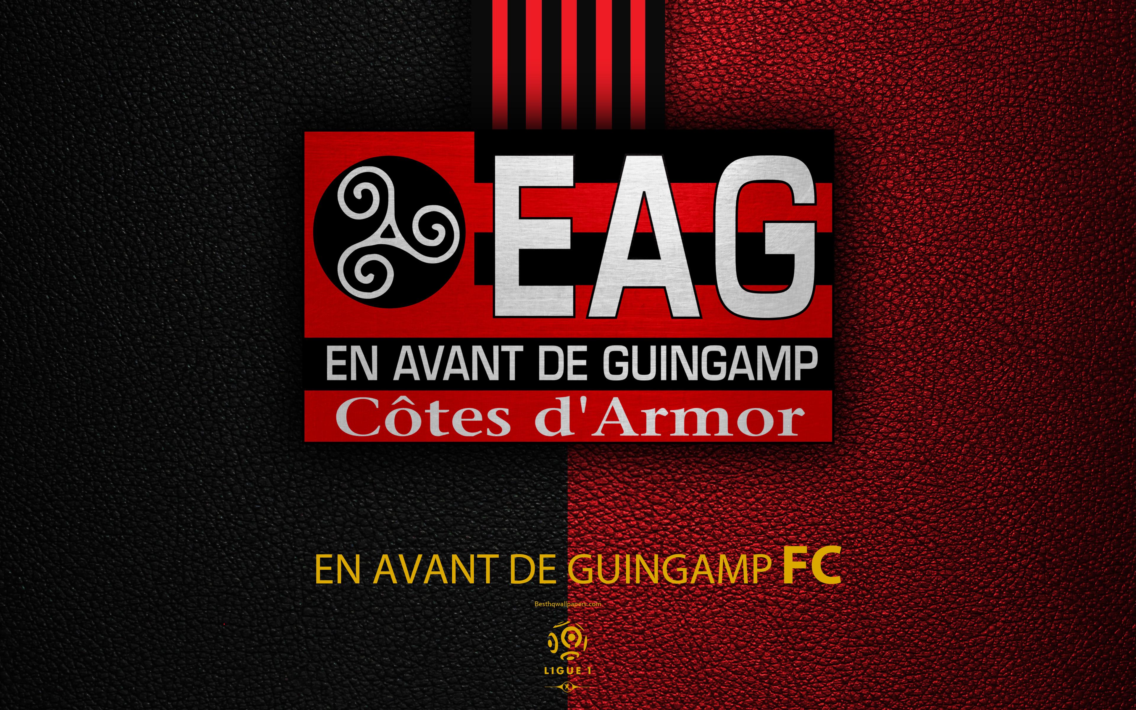 Download wallpaper En Avant de Guingamp FC, 4K, French football