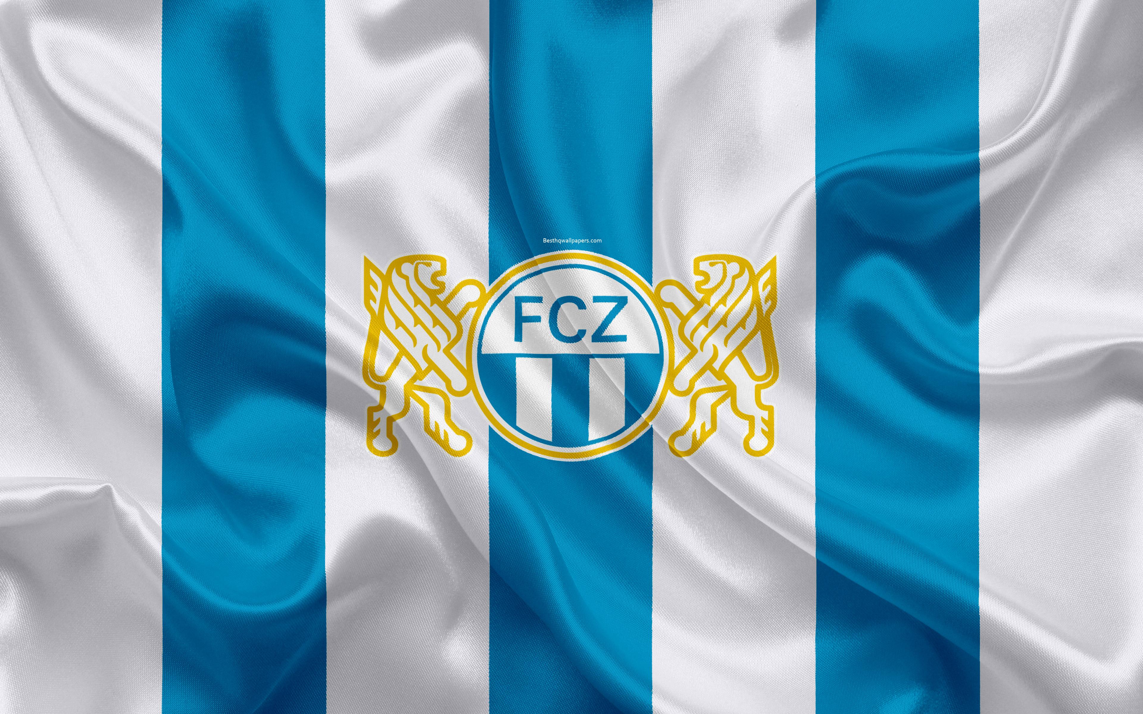 Download wallpaper FC Zurich, 4k, silk texture, logo, swiss