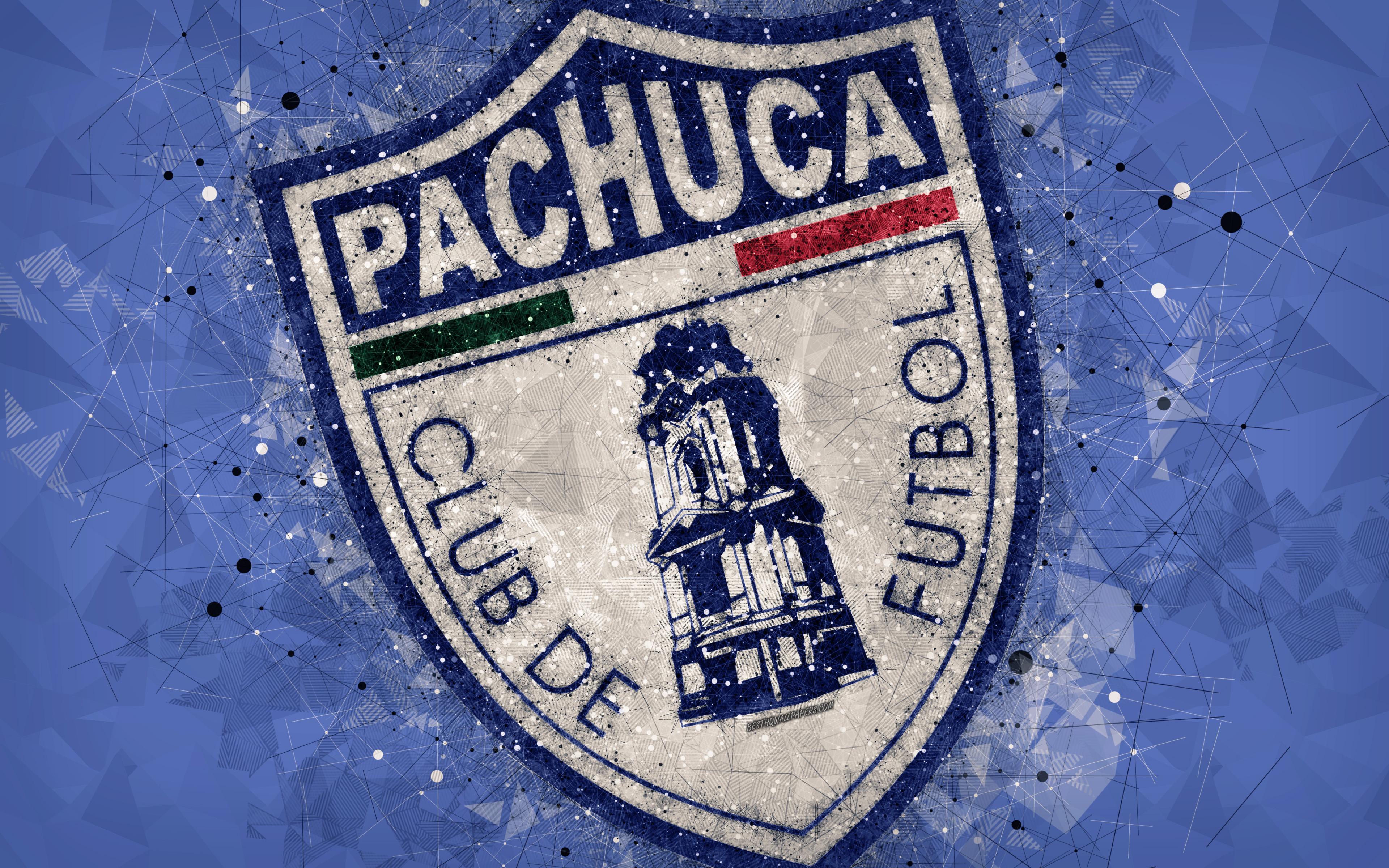Download wallpaper CF Pachuca, 4k, geometric art, logo, Mexican
