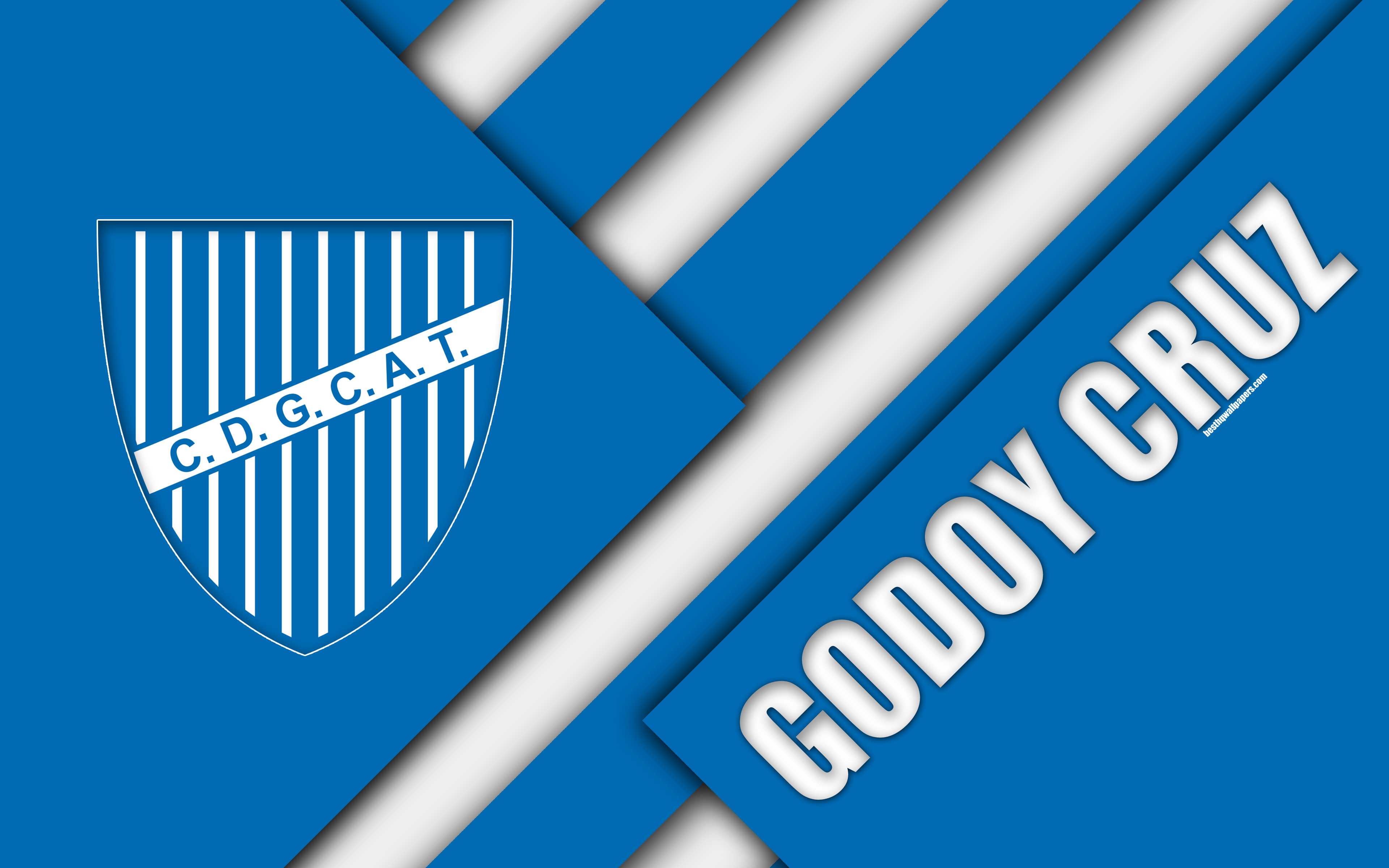 Download wallpaper Godoy Cruz Antonio Tomba, Argentina, white blue