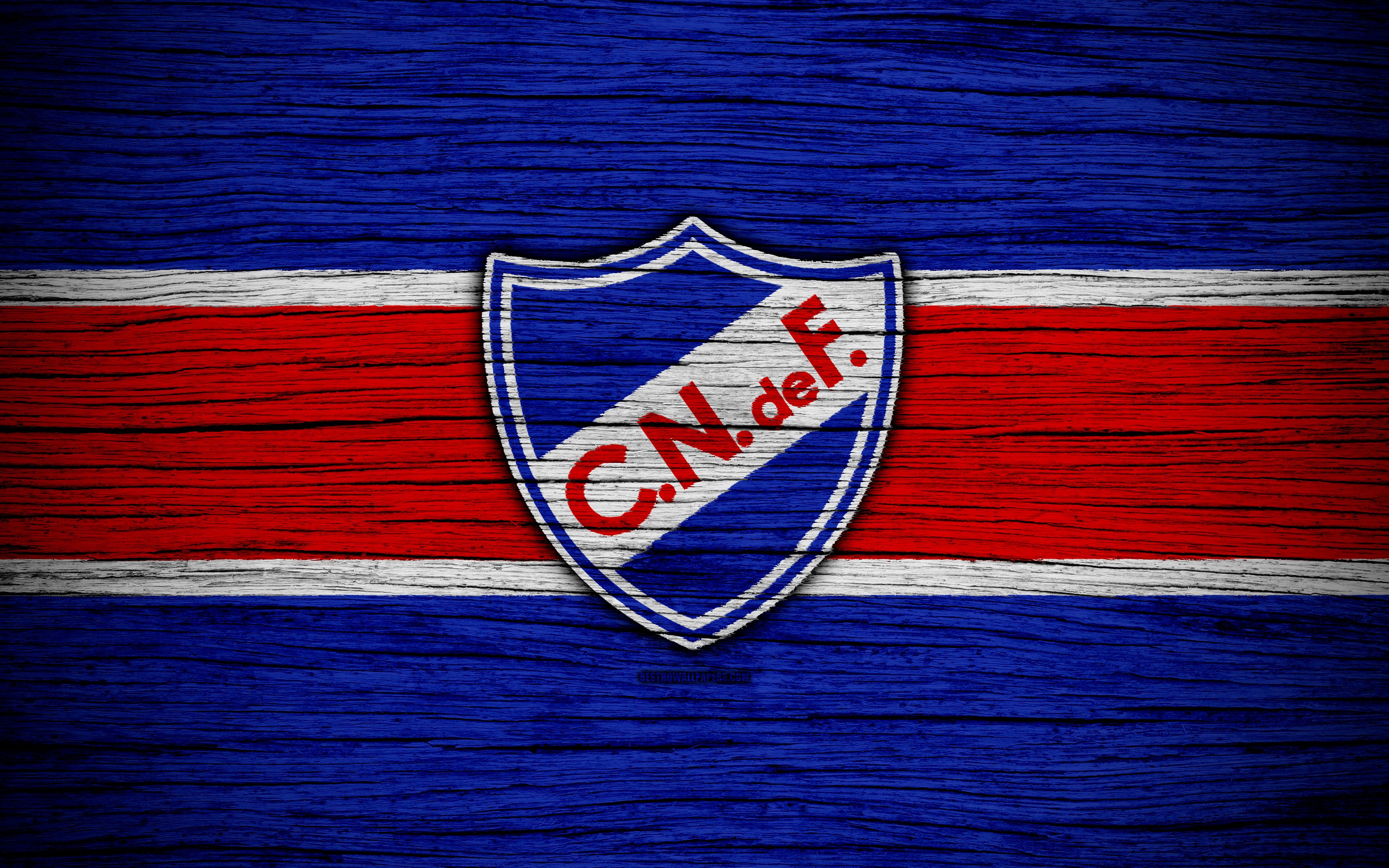 Download wallpaper 4k, Nacional FC, logo, Uruguayan Primera