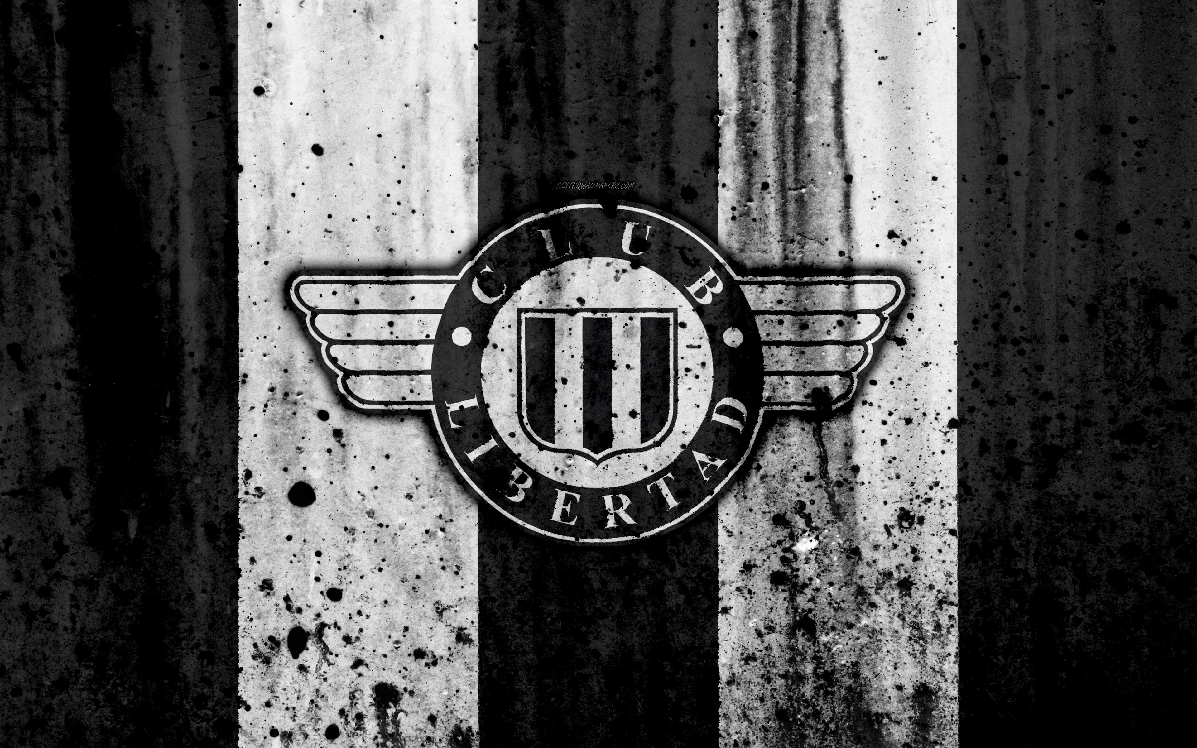 Download wallpaper 4k, FC Libertad Asuncion, grunge, Paraguayan