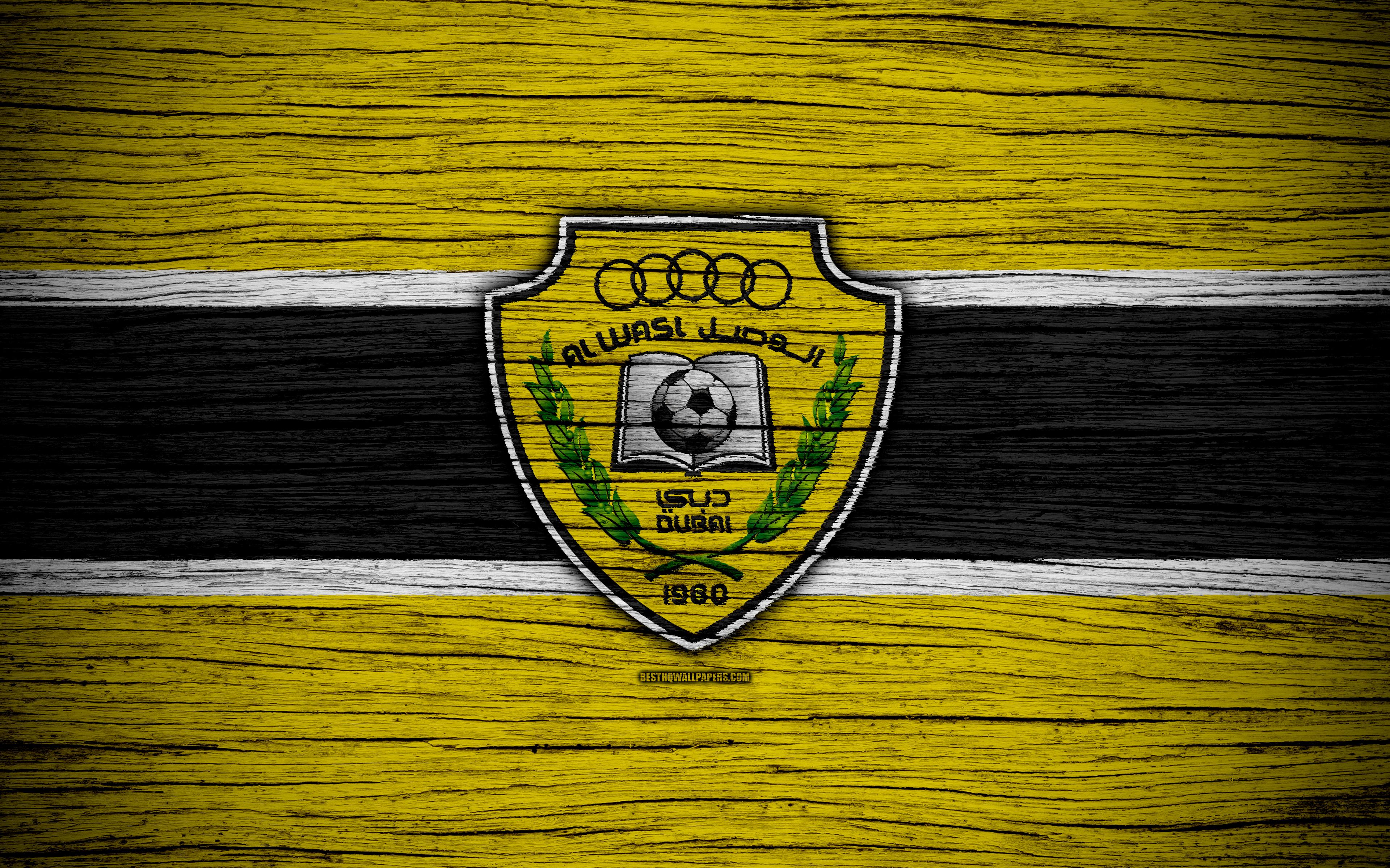 Download wallpaper Al Wasl FC, 4k, logo, UAE League, soccer