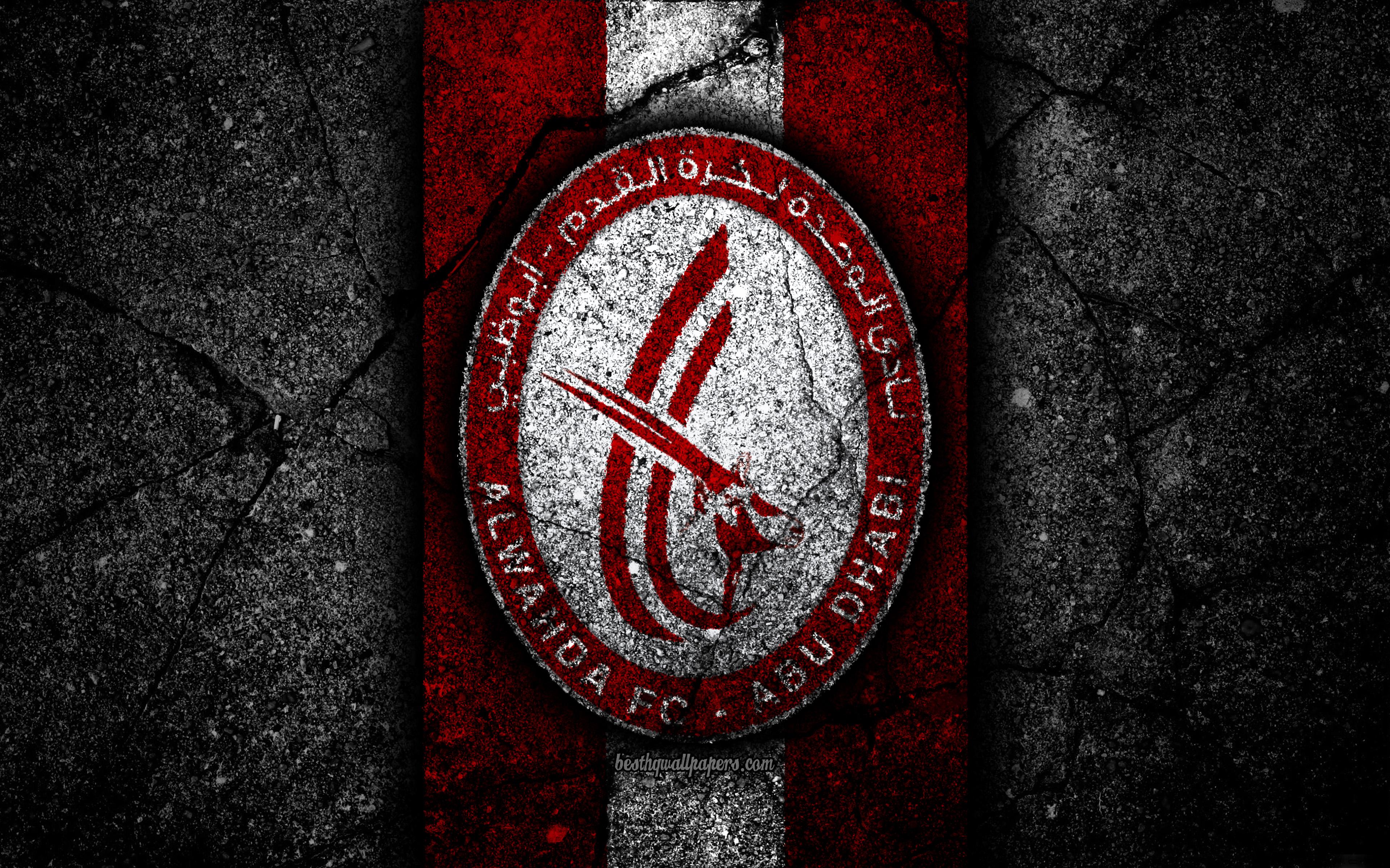 Download wallpaper 4k, Al Wahda FC, emblem, UAE League, soccer