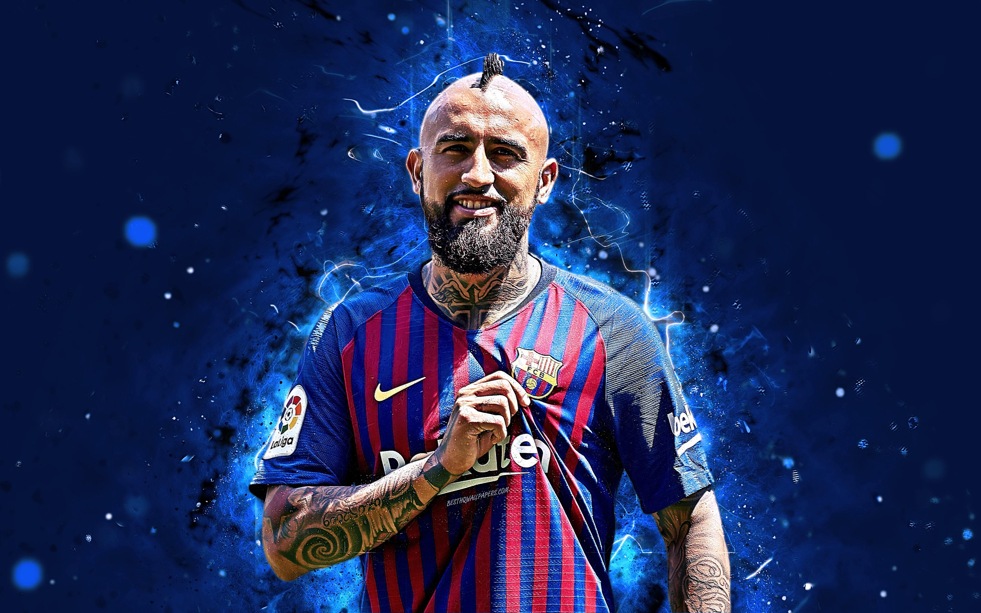 Download wallpaper Arturo Vidal, 4k, abstract art, football