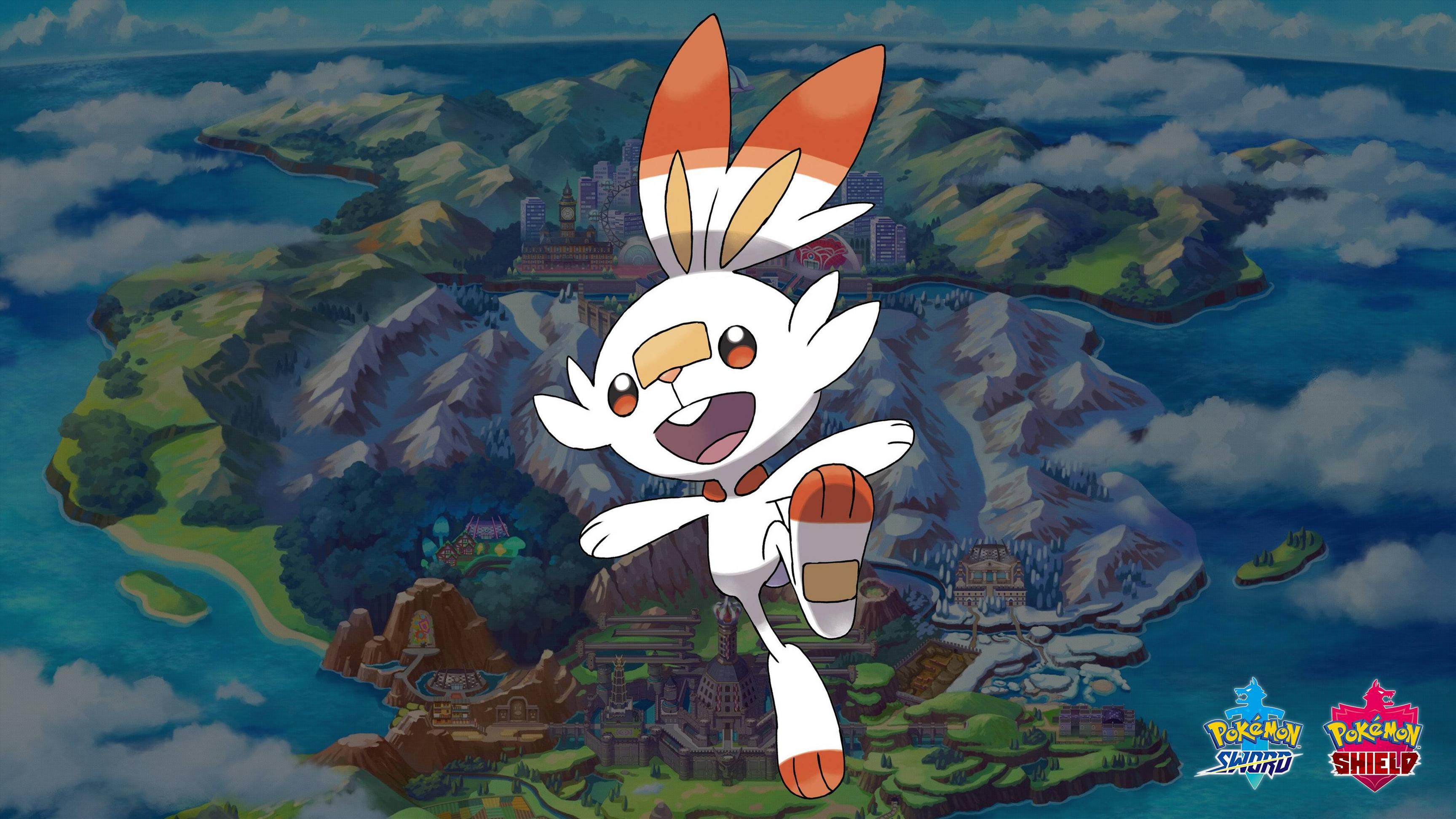 Pokemon Sword and Shield Scorbunny Wallpaper. Cat with Monocle