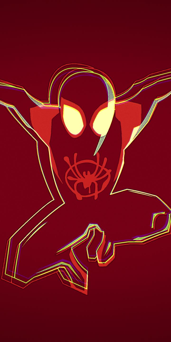 Minimalist Spiderman Into The Spider Verse 4K 720x1440
