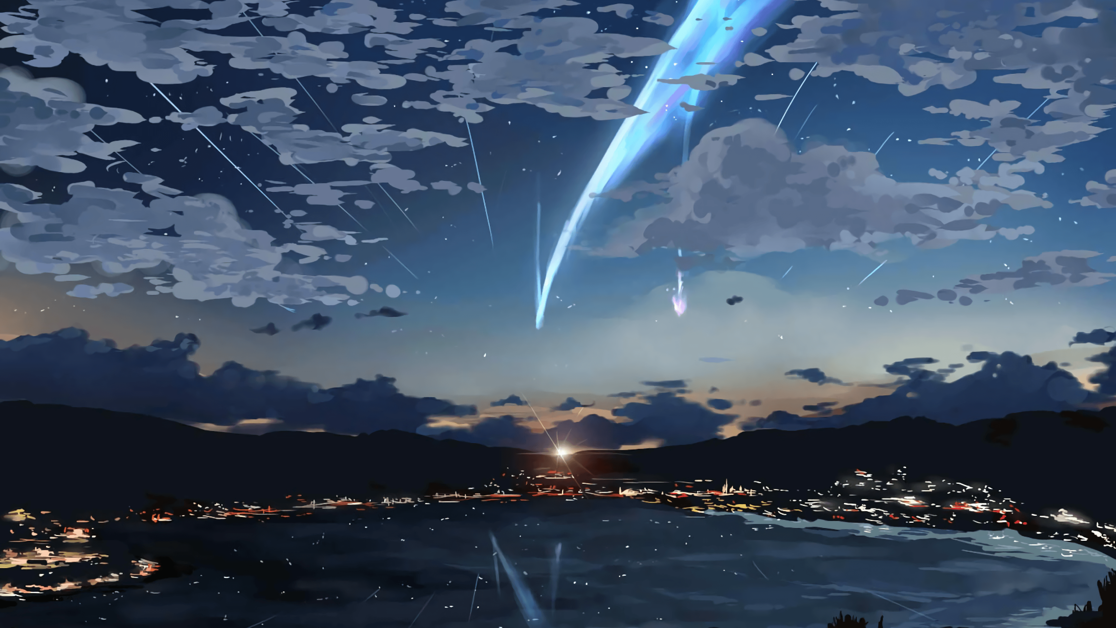 Download 3840x2160 Your Name, Sky, Stars, Kimi No Na Wa, Lights