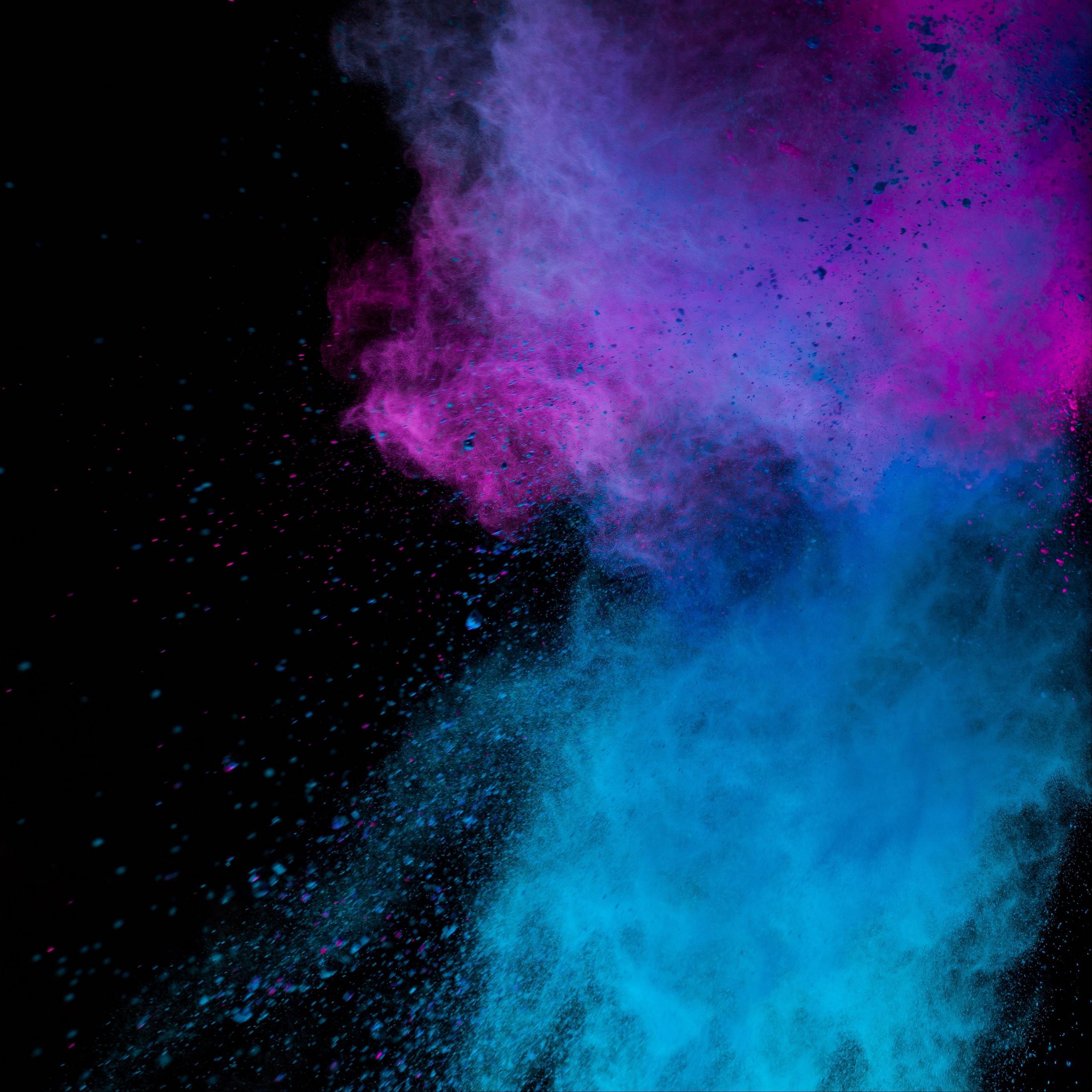 Download wallpaper 2780x2780 paint, holi, multicolored, particles