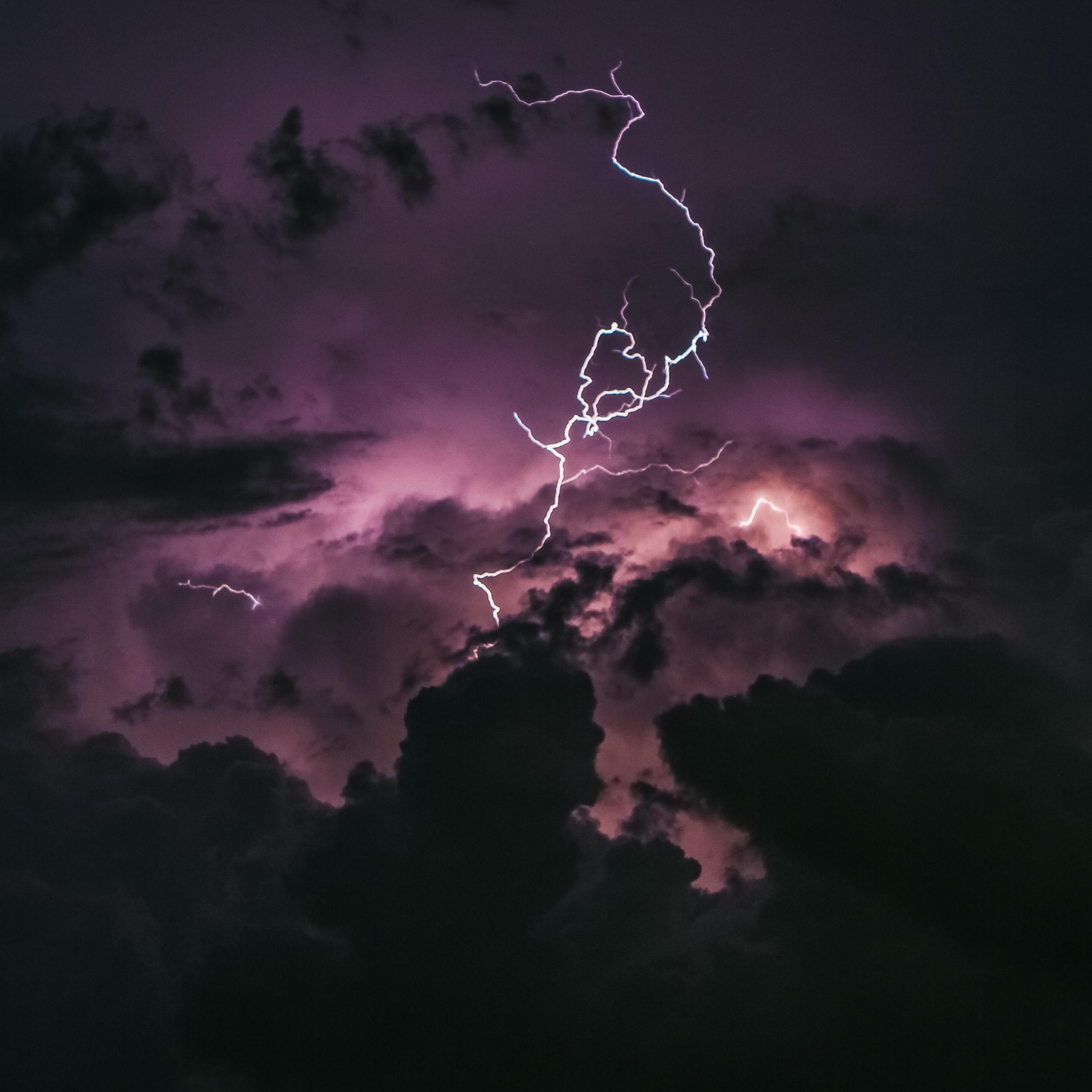 Download Storm, Lightning, 5K Apple iPad Air wallpaper