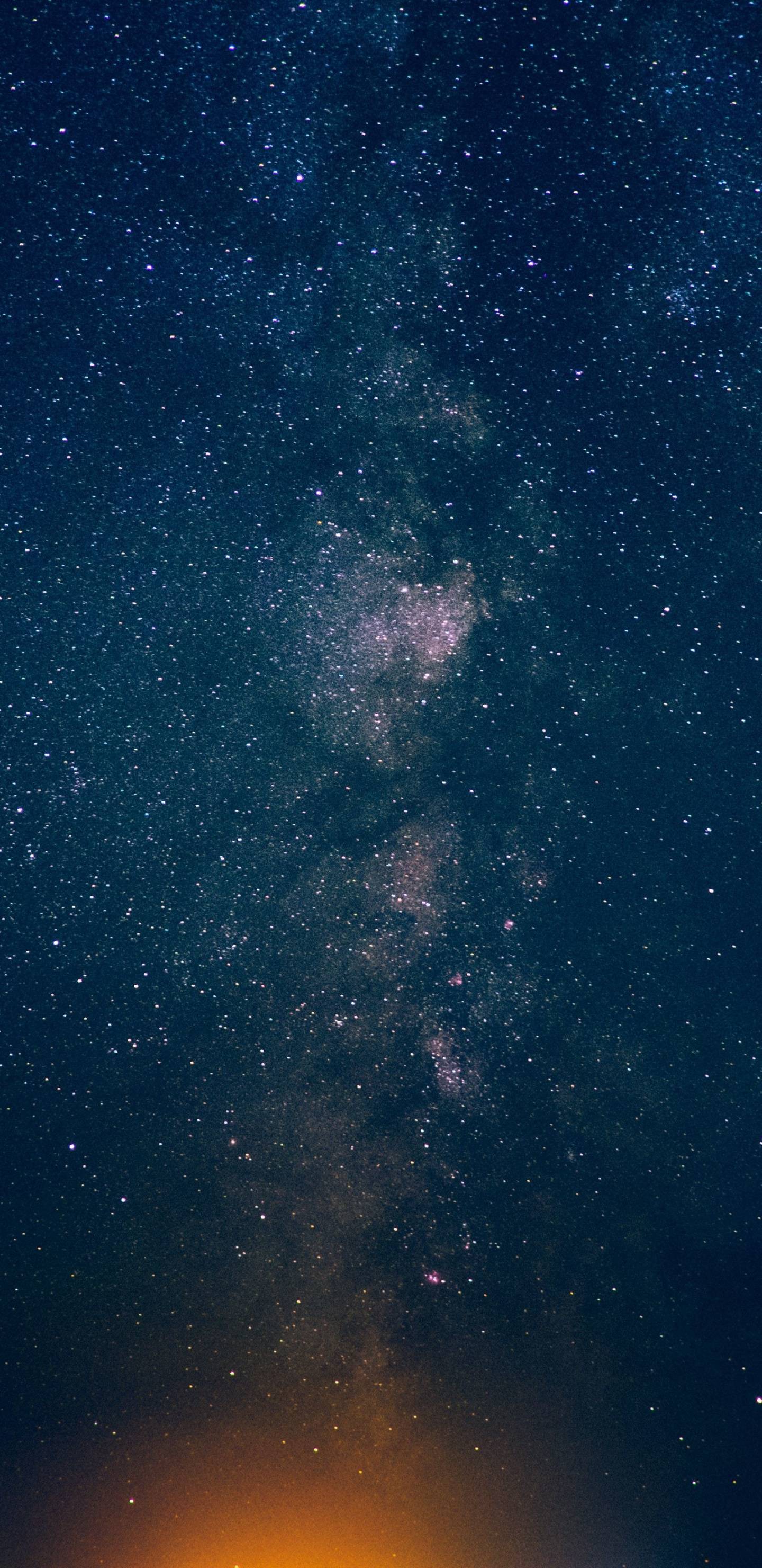 Download 1440x2960 wallpaper night, sky, stars, milky way, samsung