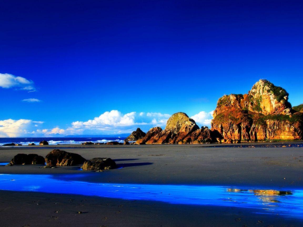 Rocky beach HD Wallpaper. Image Wallpaper. Природа