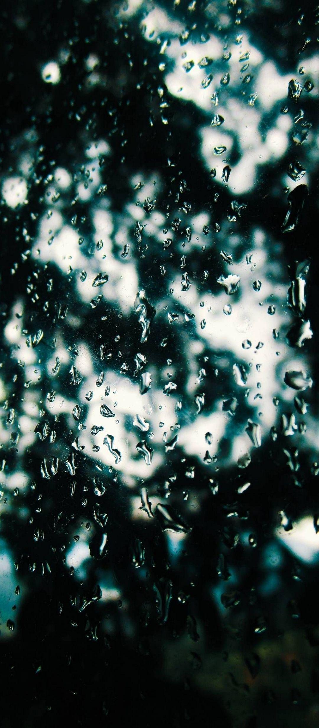 Rain Drops Glass Blur - [1080x2460]