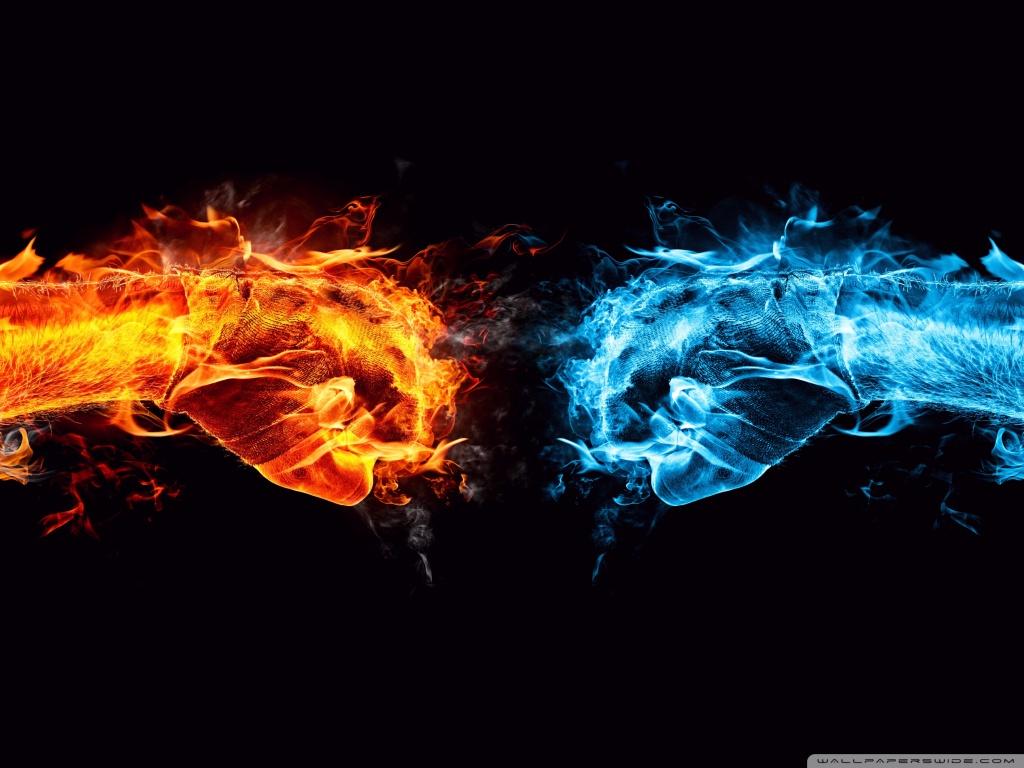 Fire Fist vs Water Fist ❤ 4K HD Desktop Wallpaper for 4K Ultra HD