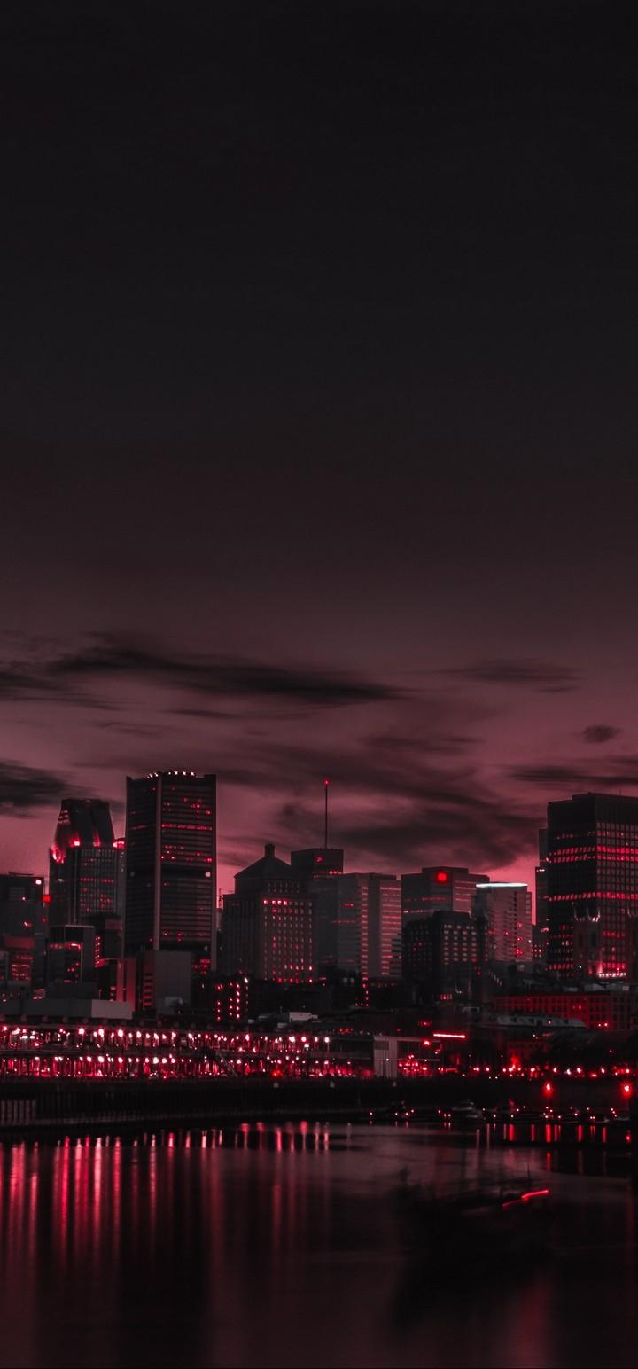 City Night Panorama Wallpaper - [720x1544]