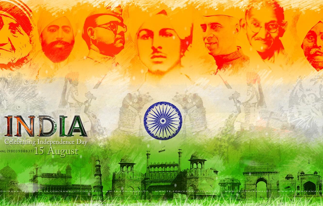 Wallpaper wallpaper, india, kawal, Download, 15 aug, Independence day image for desktop, section абстракции