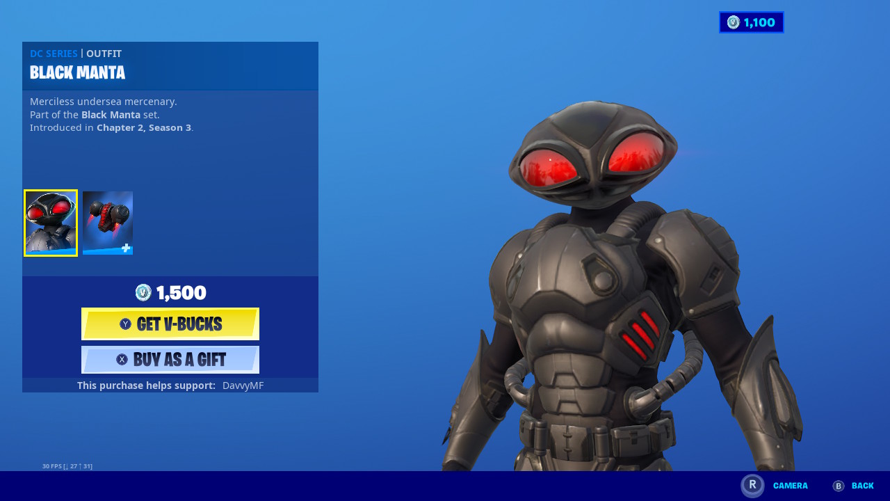 Black Manta Fortnite wallpaper