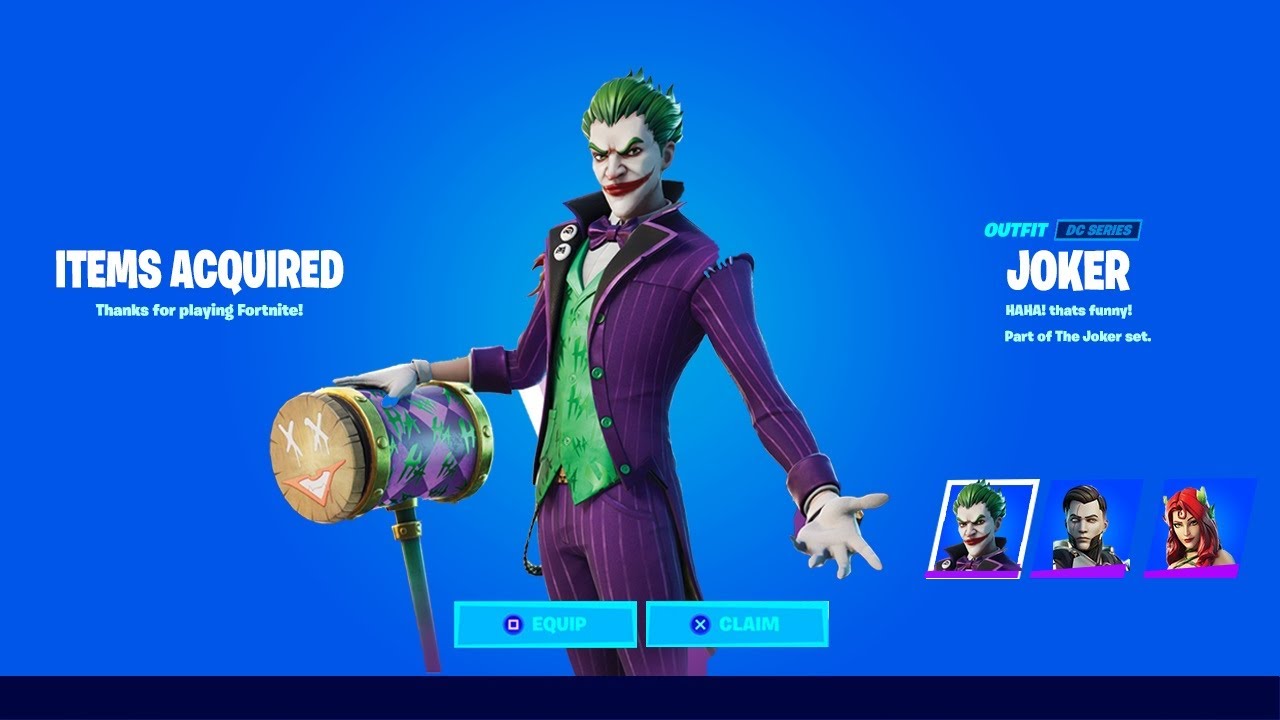 The Joker Fortnite wallpaper