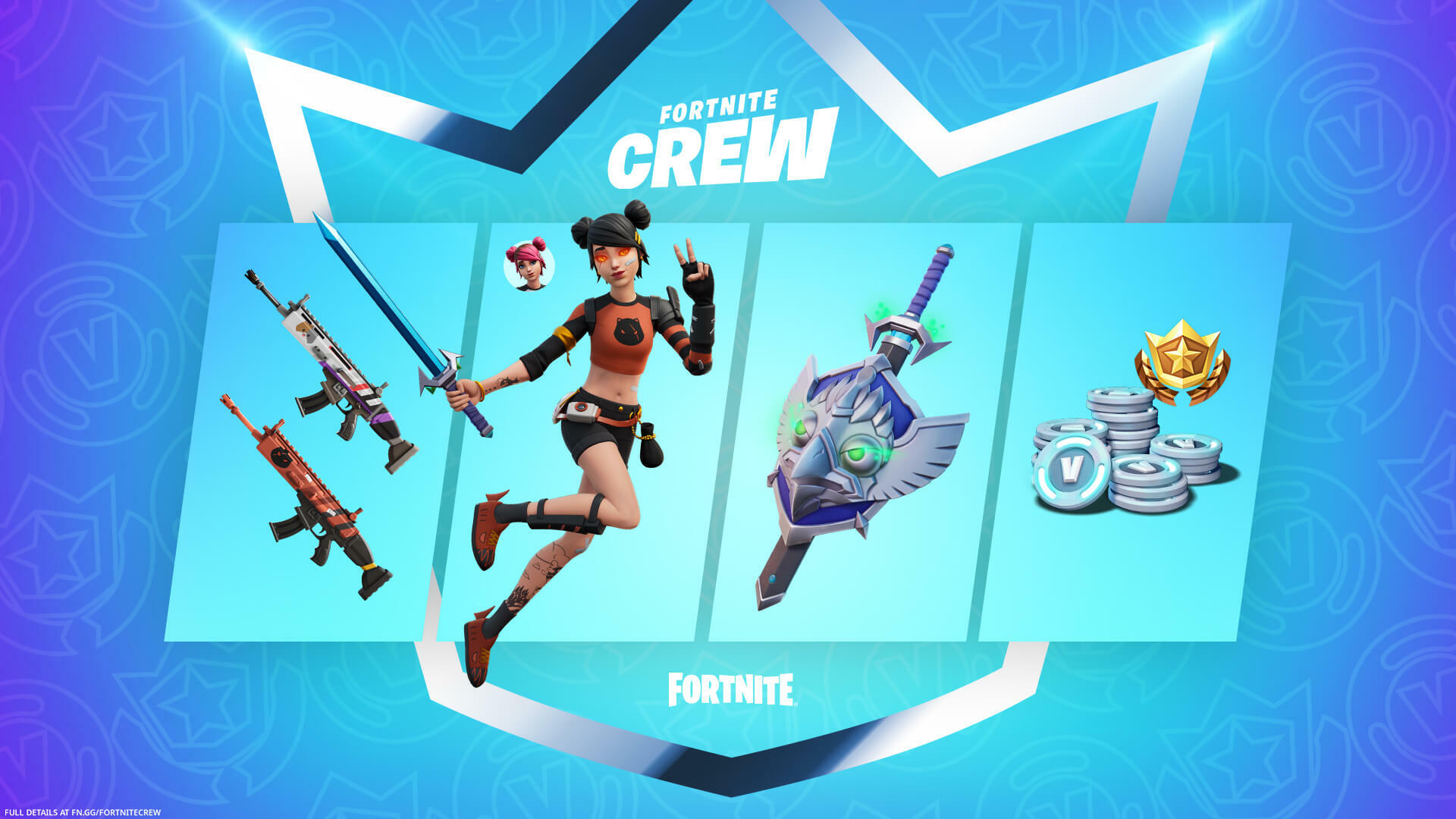 Fortnite August Crew Pack Is The Fan Designed Summer Skye