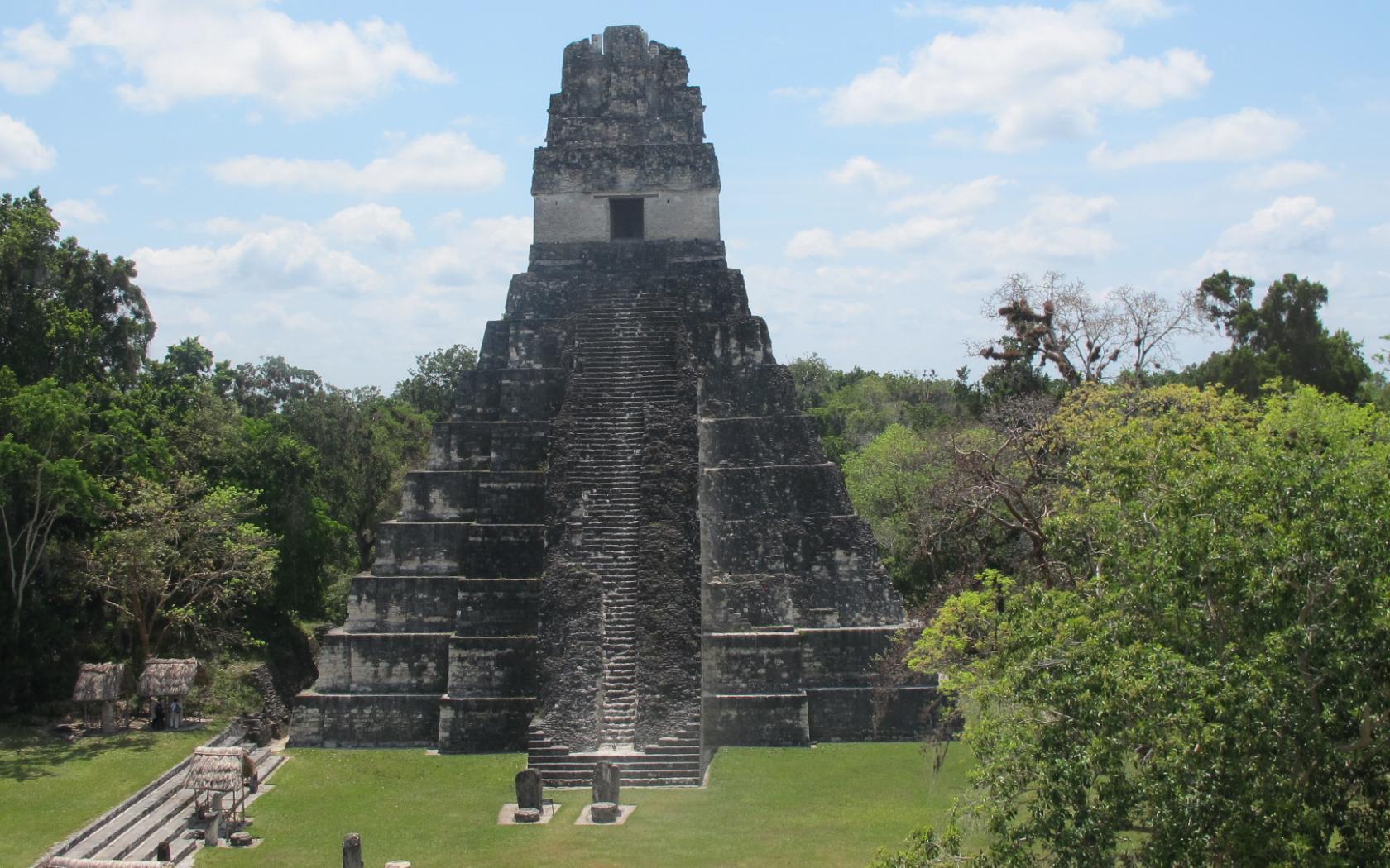 Tikal Great Plaza Tikal Guatemala Wallpaper