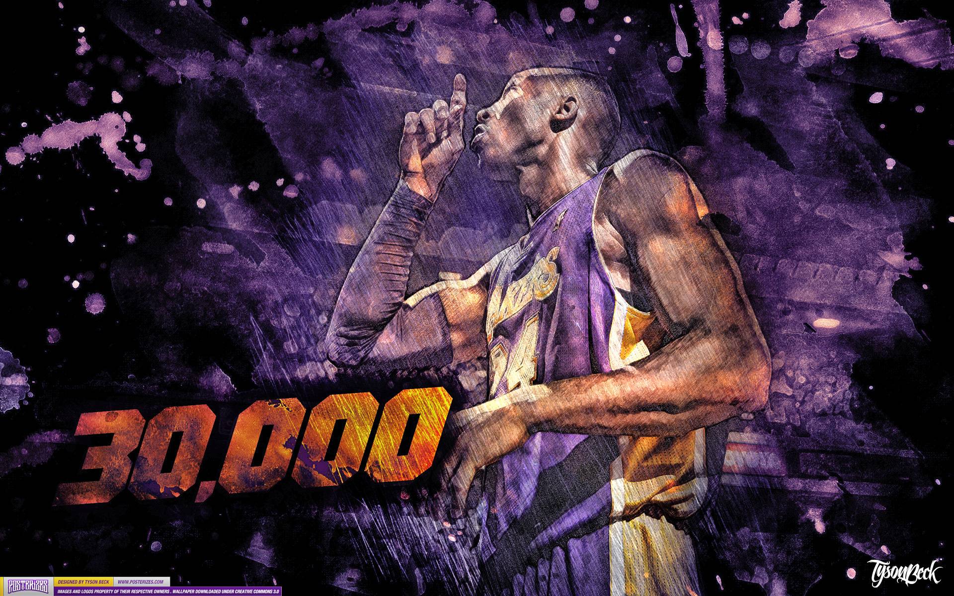 Kobe Bryant 000 Points Wallpaper. Posterizes. NBA Wallpaper