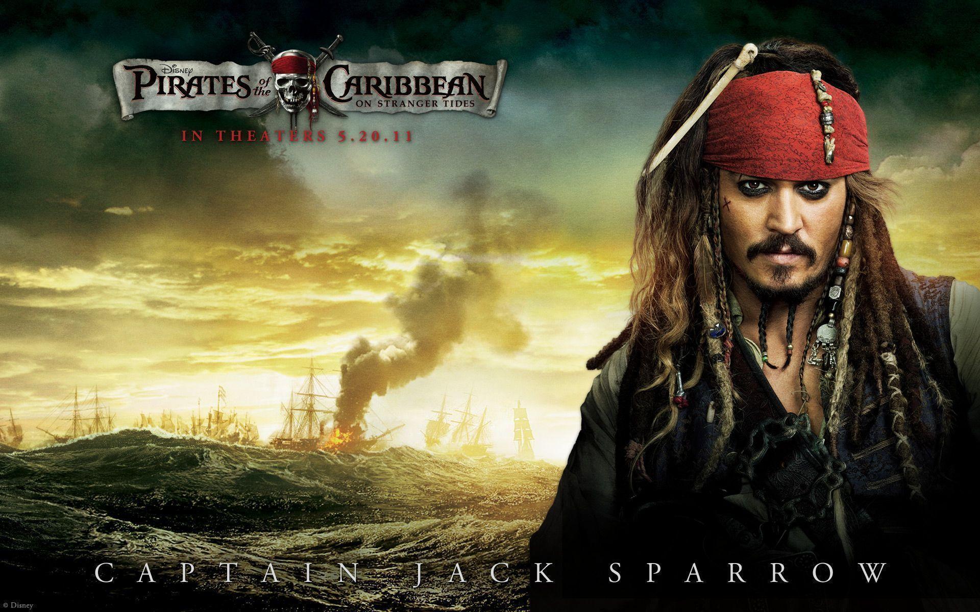 Johnny Depp in Pirates Of The Caribbean 4 Wallpaper
