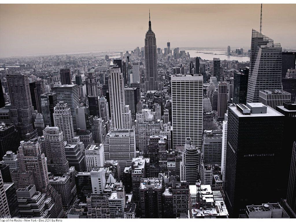 New York City BW 1024x768 wallpaper