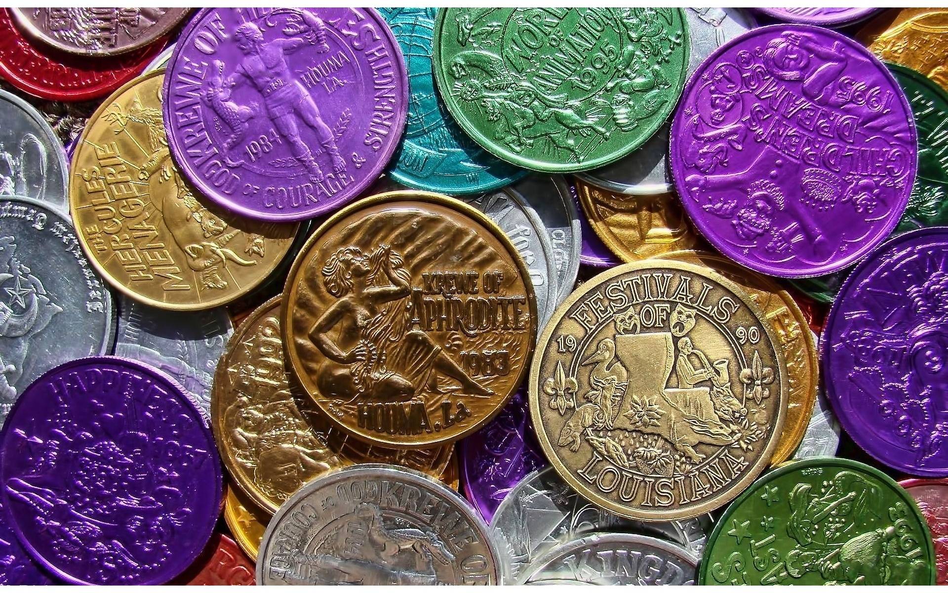 Mardi Gras Coins Wallpaper