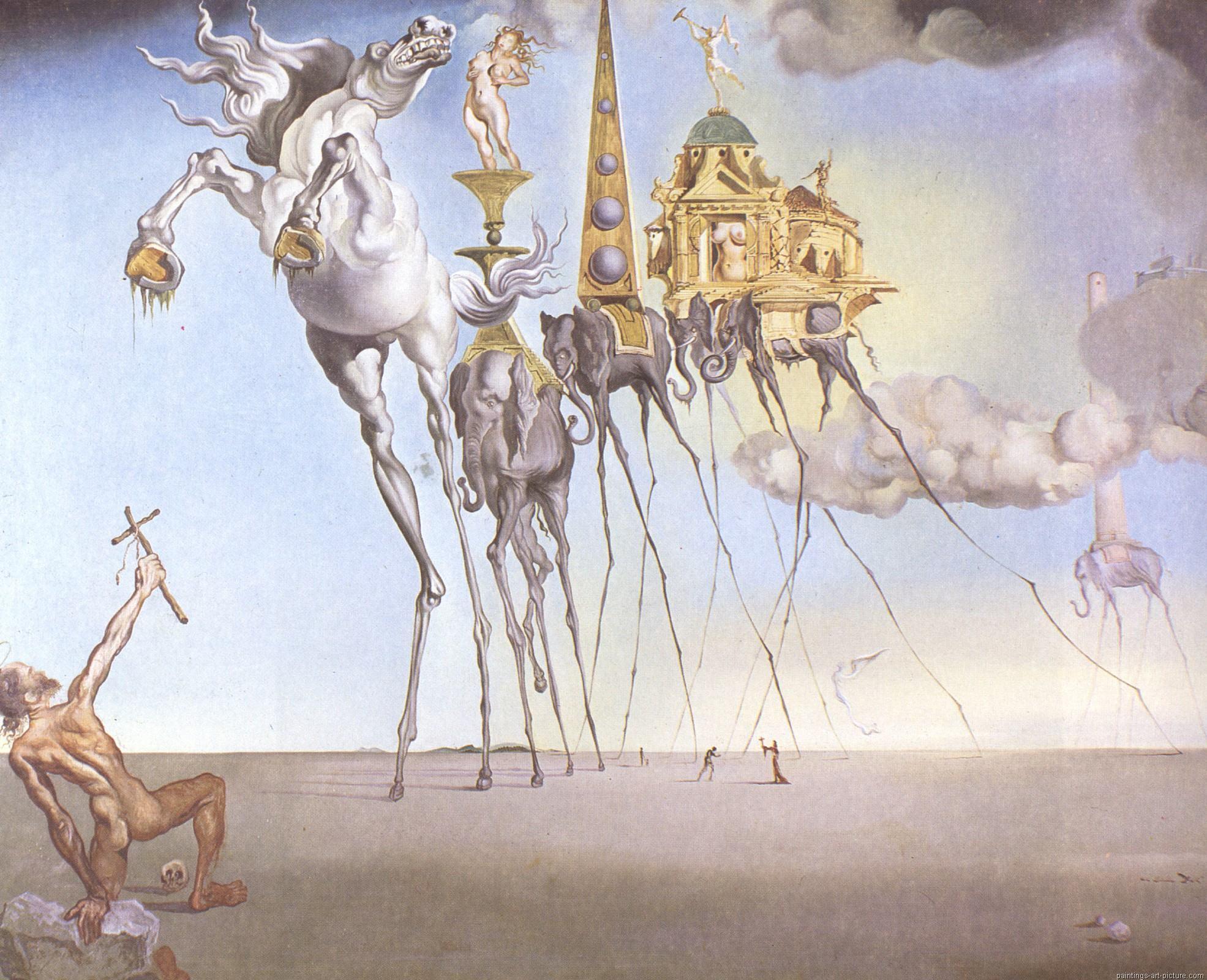 Salvador Dali surrealistic paintings HD Wallpaper & Background