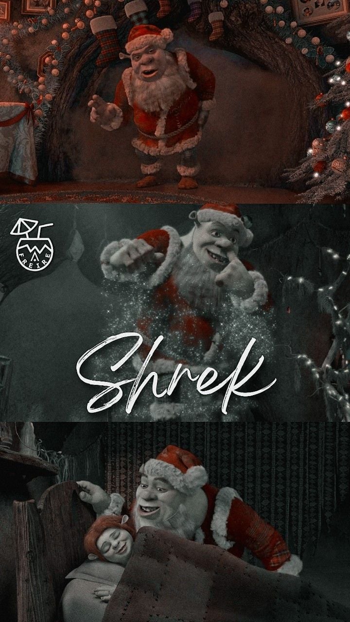 Festive Shrek Christmas Lockscreen