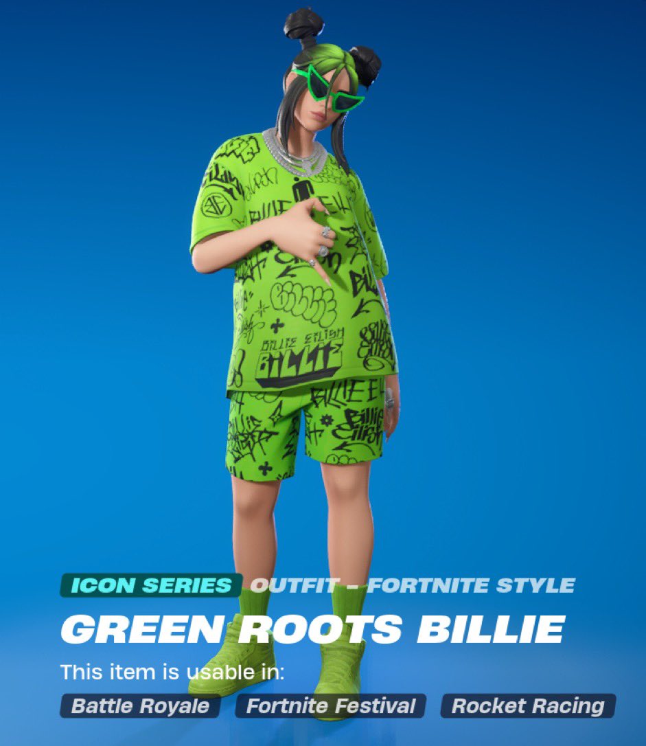 Green Roots Billie Fortnite wallpaper