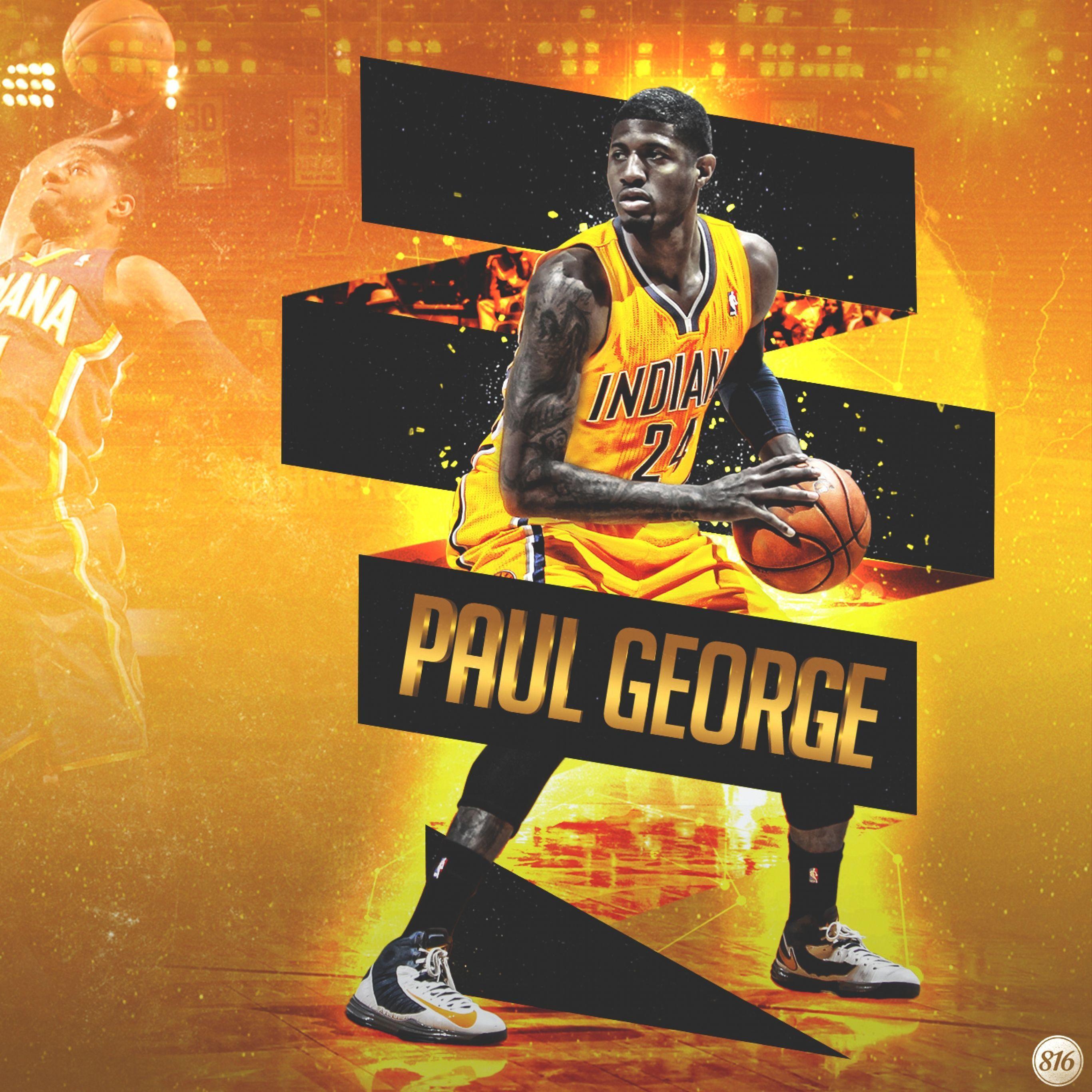 Download Wallpaper 2732x2732 Paul george, Indiana, Pacers