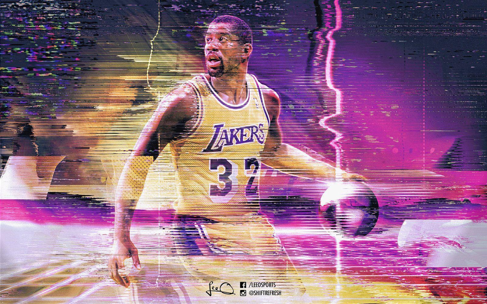 Magic Johnson Retro NBA Wallpaper