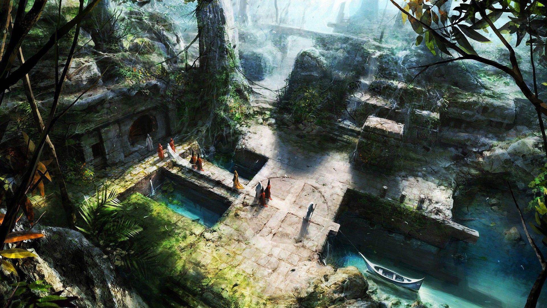 Fantasy Temple Wallpaper HD