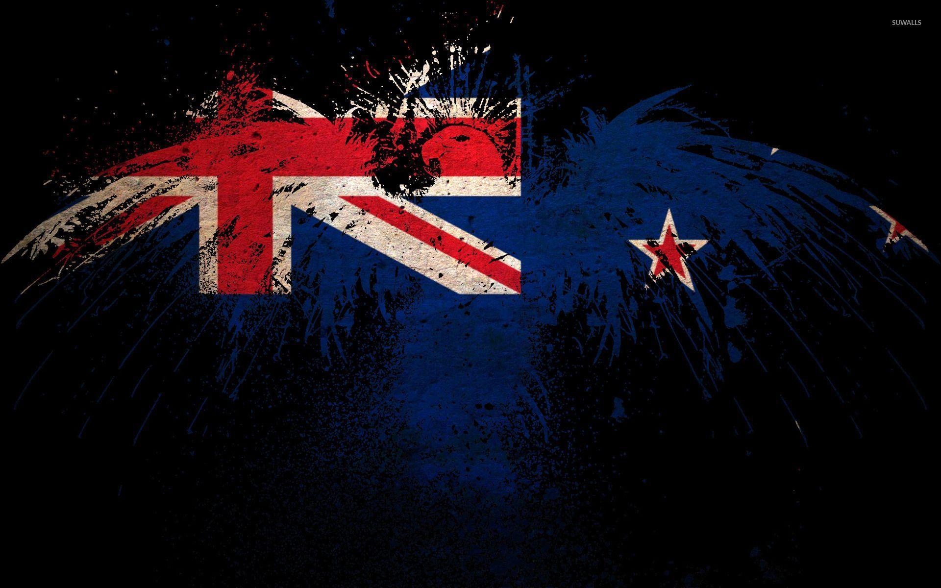 Flag of New Zealand wallpaper Art wallpaper