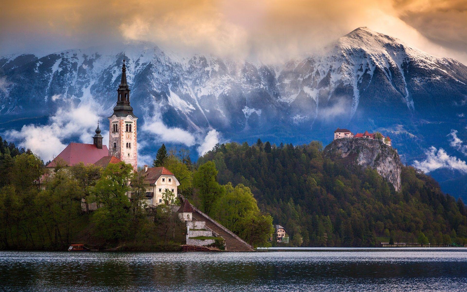 Lake Bled Slovenia Wallpaper HD For Desktop & Mobile