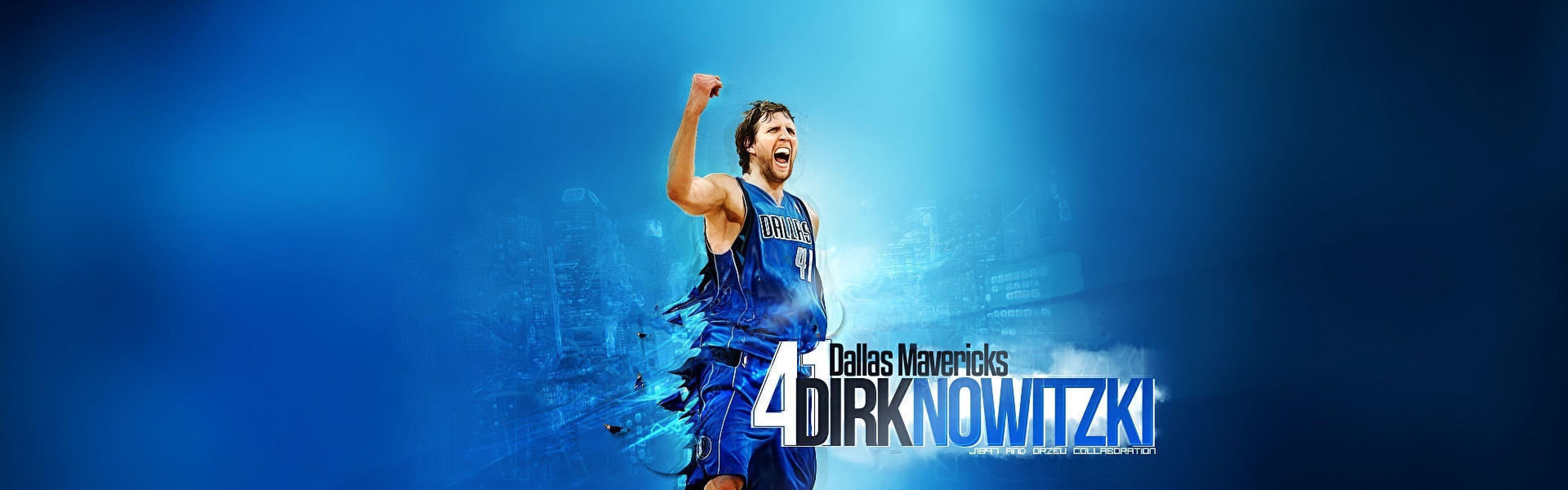 Download Wallpaper 3840x1200 Dirk nowitzki, Basketball player