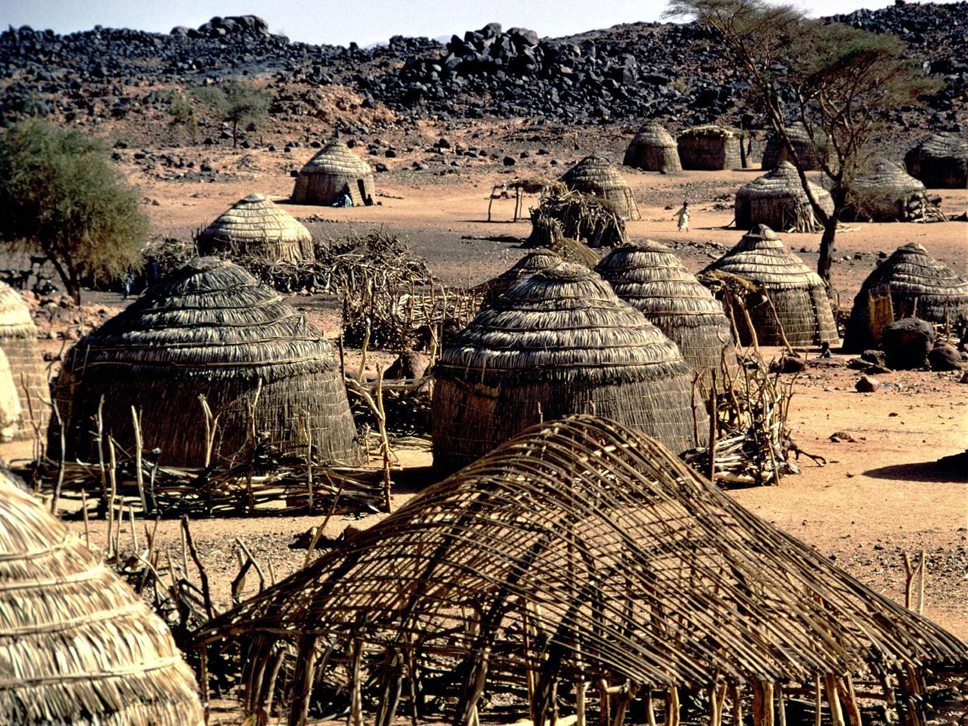 A lovely village. Primitive tribe architecture, Nigeria, Africa