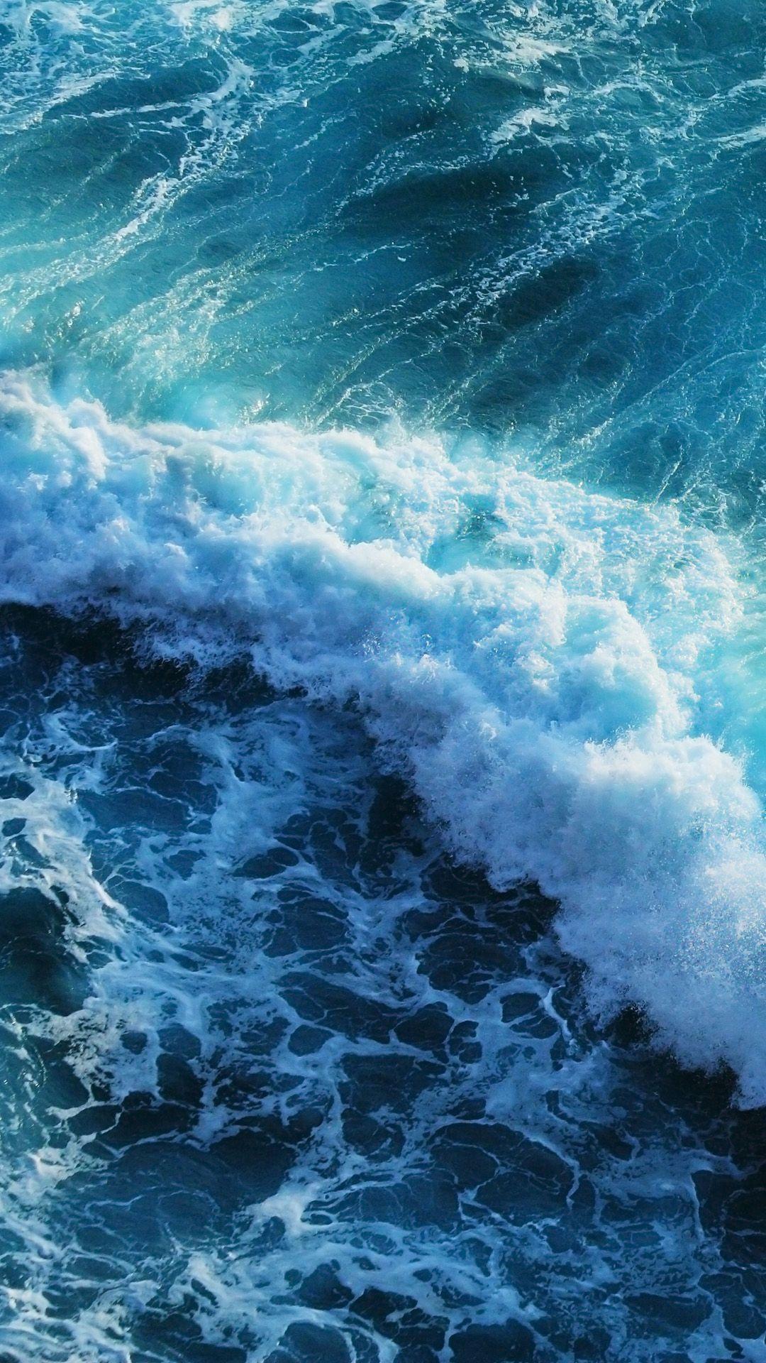 Beautiful blue waves iphone 6 plus wallpaper. iPhone 6 Plus