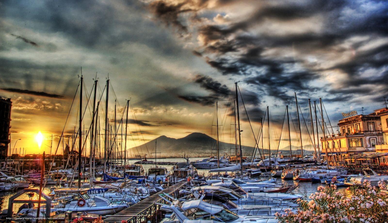 Download wallpaper Ships, Italy, Naples free desktop wallpaper