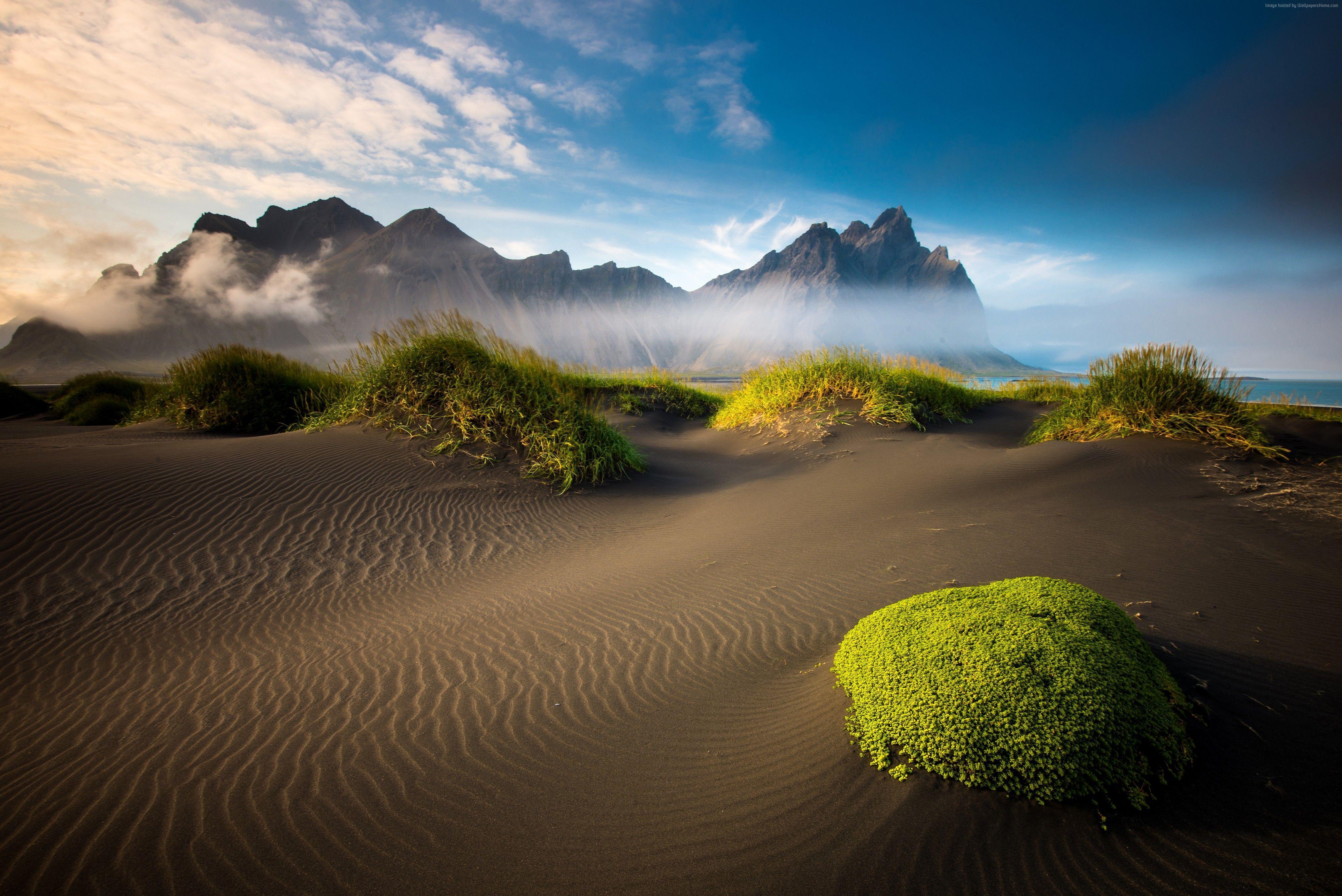 Wallpaper Reykjavik, 5k, 4k wallpaper, Iceland, mountain, sand