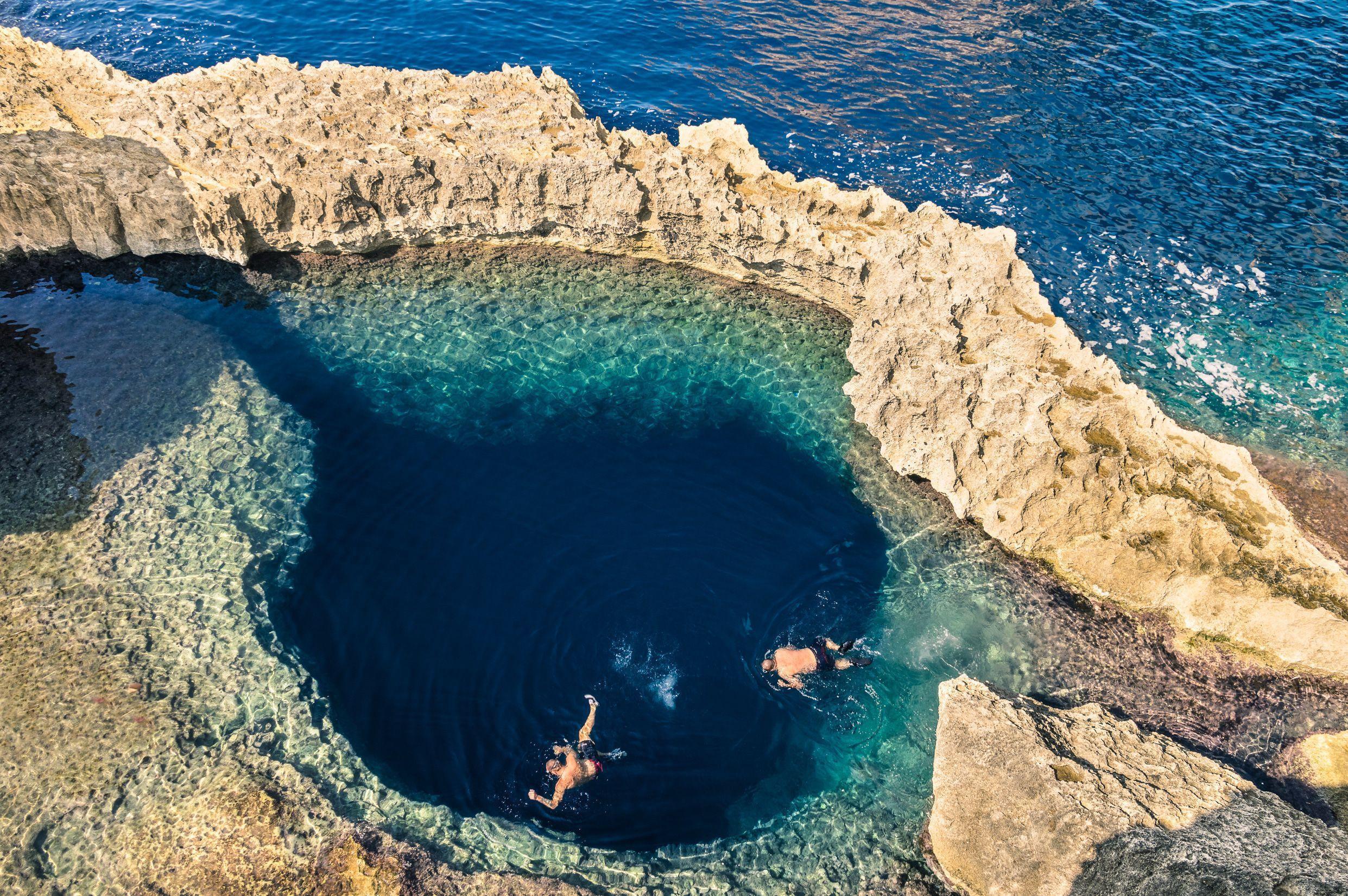 Sea Cave, Malta Wallpaper Image Photo Picture Background