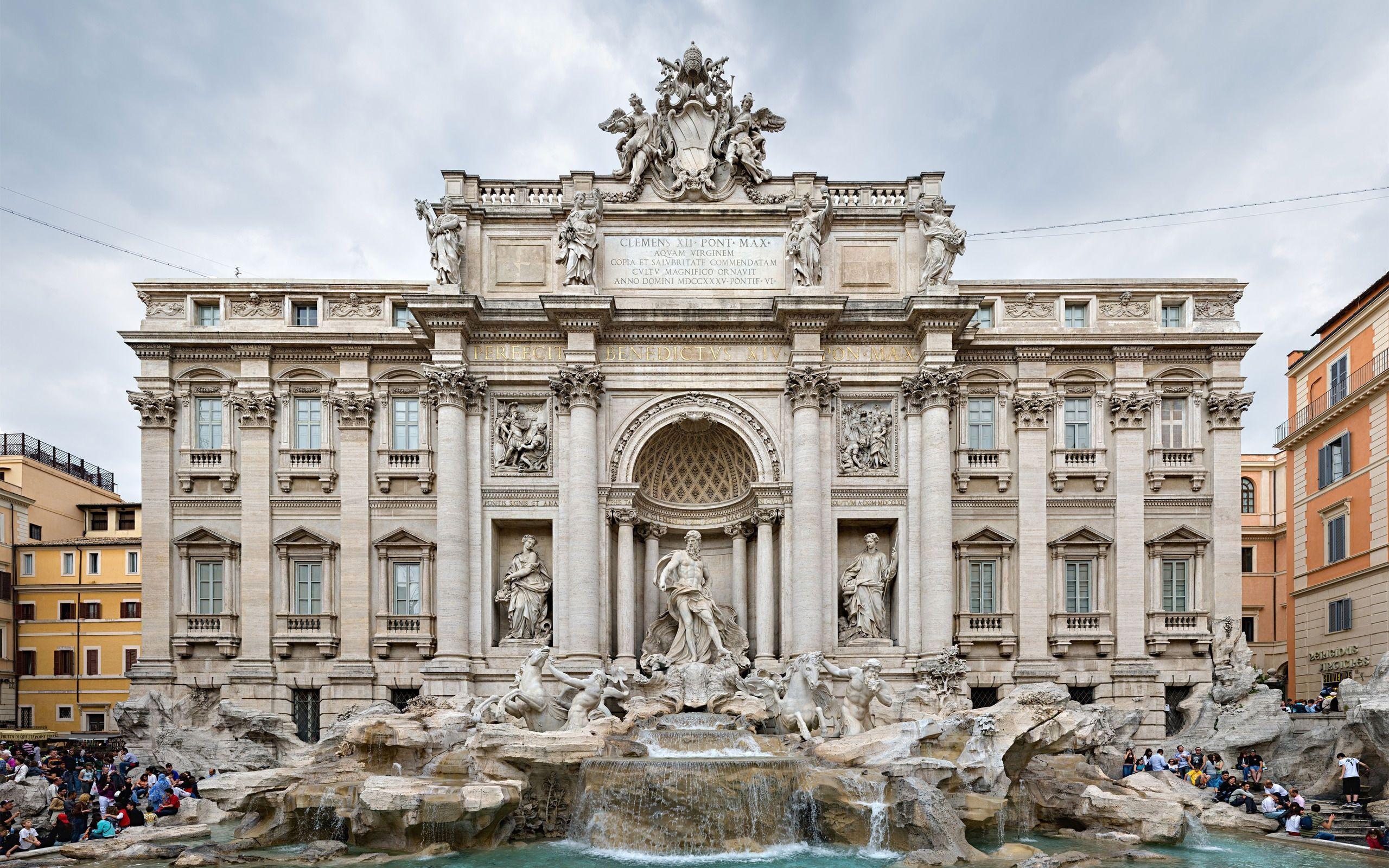 Fontana di Trevi Italy HD Wallpaper. Background Imagex1600